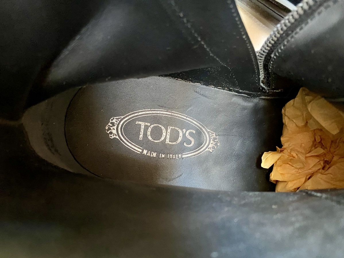 Tod's Tod’s 🇮🇹 blk naplak leather spencer motorcycle boots 11 NEW Size US 11 / EU 44 - 2 Thumbnail