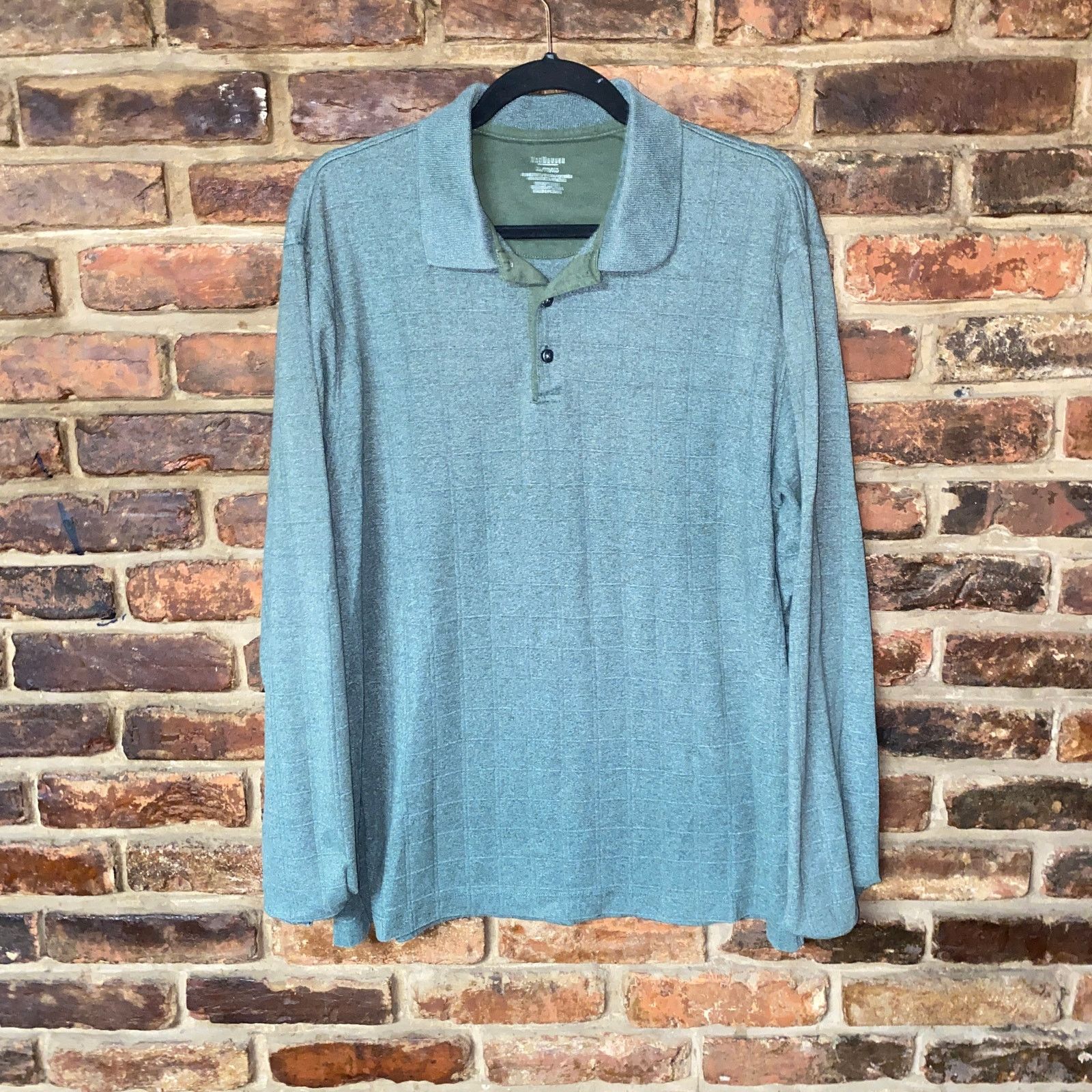 Van Heusen Van Heusen Green Pullover Collared Rugby Polo Sweater XL Size US XL / EU 56 / 4 - 1 Thumbnail