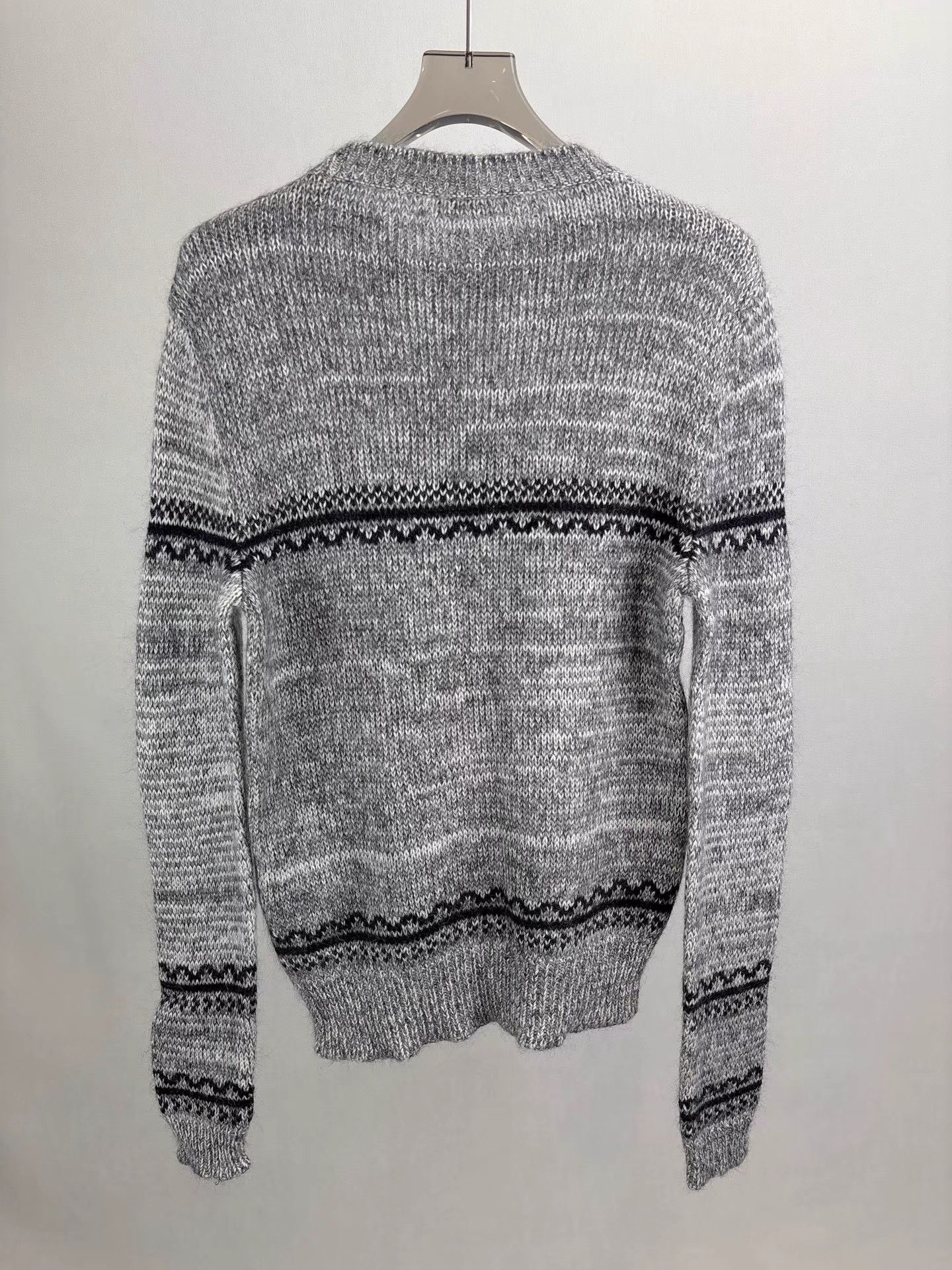 Saint Laurent Paris SAINT LAURENT SLP Gray Knit Sweater Size US L / EU 52-54 / 3 - 2 Thumbnail