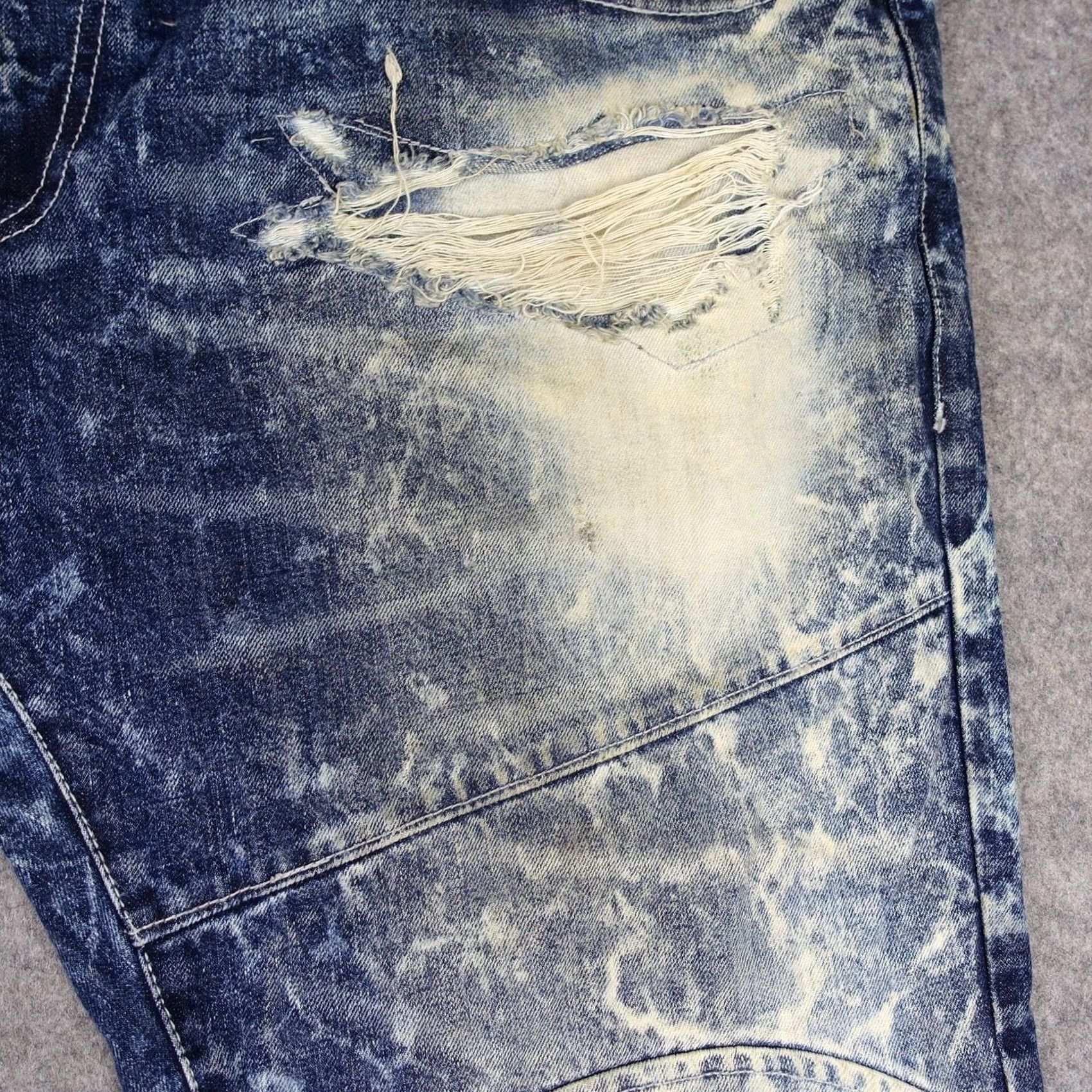 Jordan Craig Jordan Craig Jeans Mens 40x32 Blue Acid Wash Distressed Denim Pants Grunge Skate Size US 40 / EU 56 - 7 Thumbnail