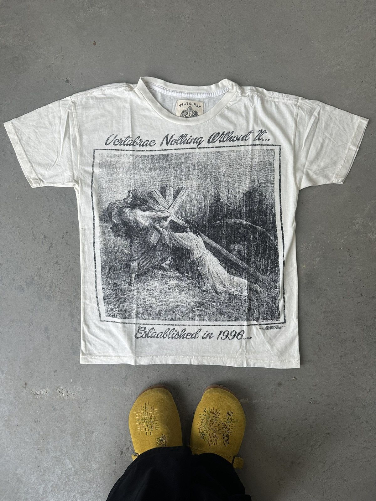 image of Vertabrae Nothing Without It Tee Small in Off White, Men's