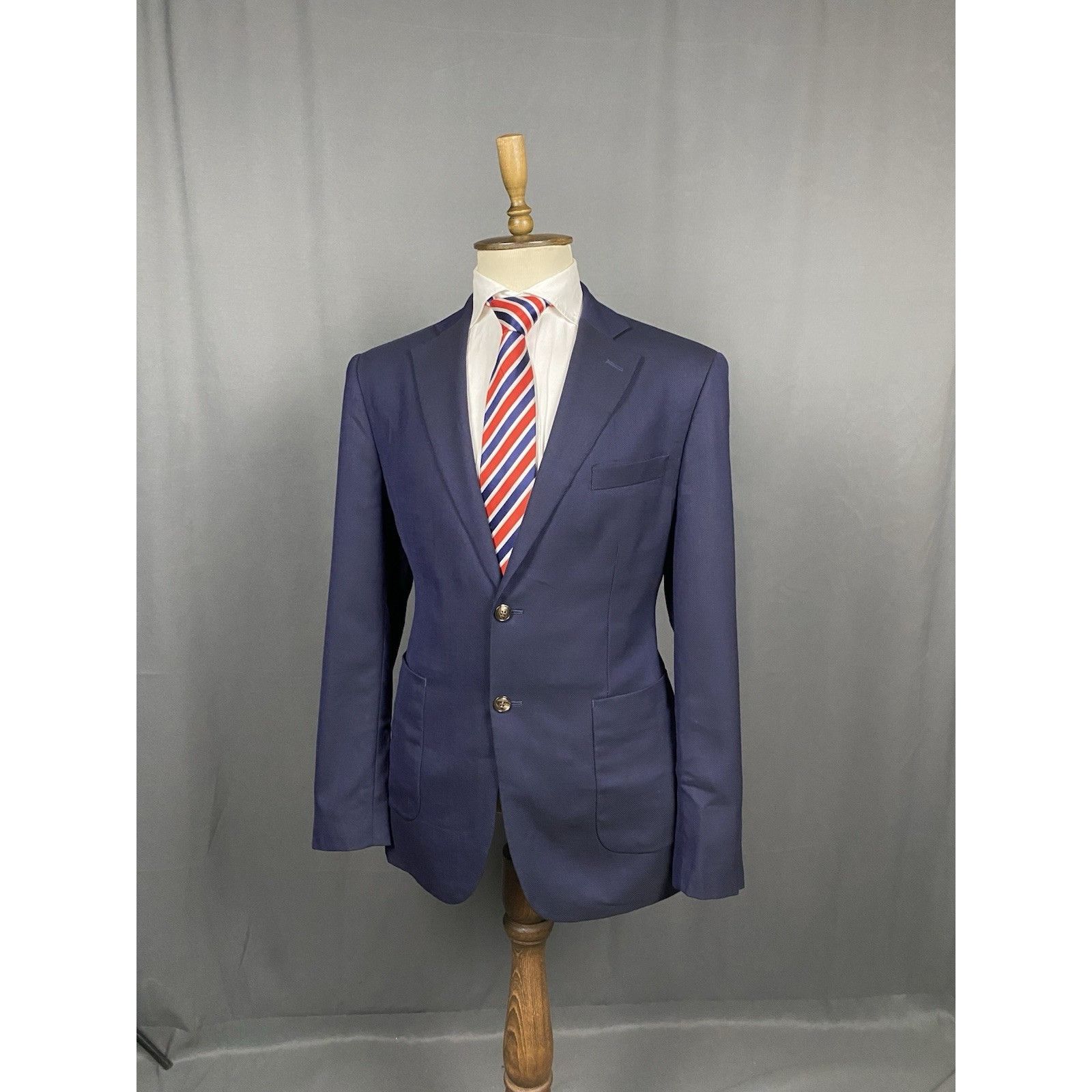 Hardy Amies Hardy Amies Men's Summer Wool Blazer Sportcoat Jacket Size Size 54R - 2 Thumbnail