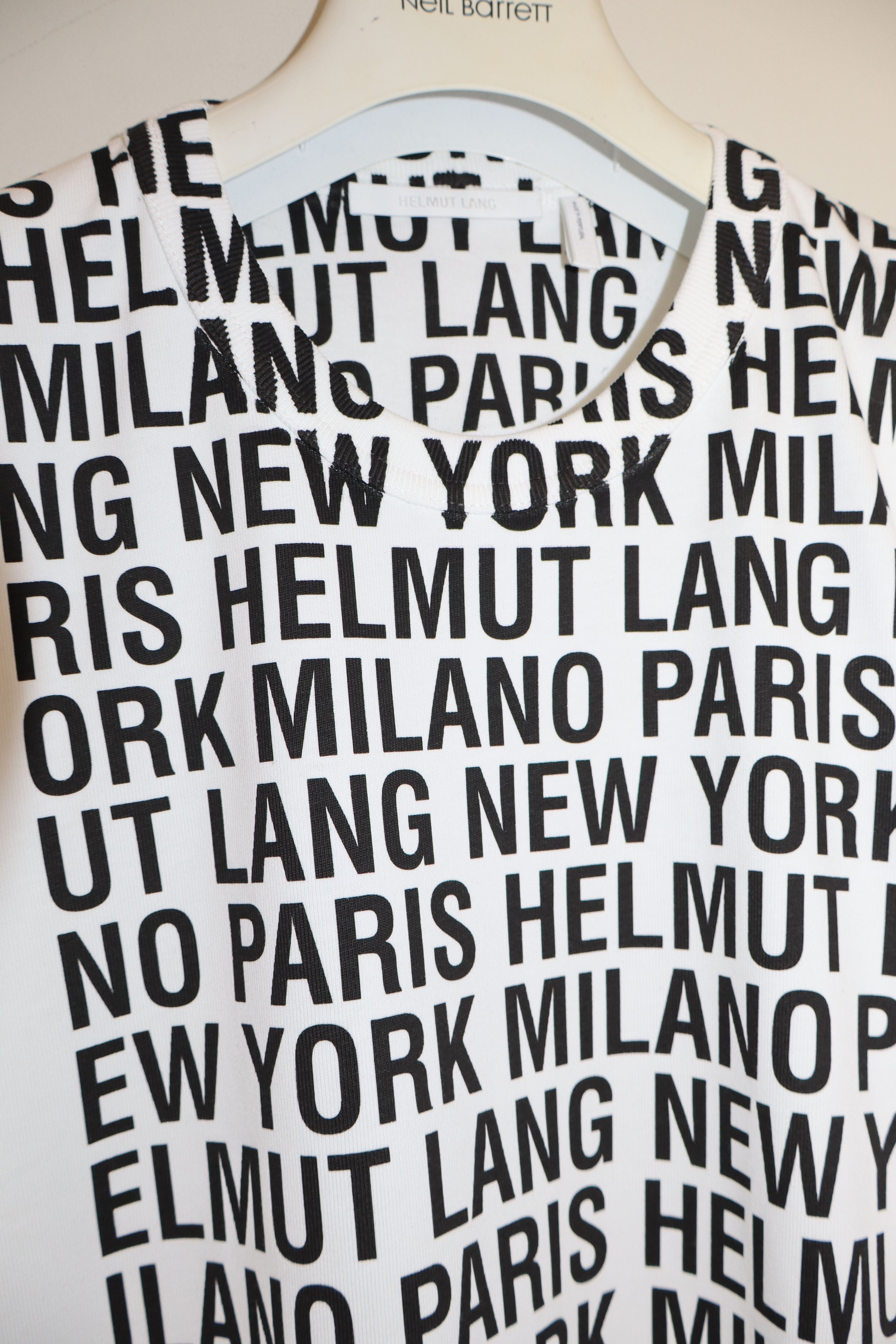 Helmut Lang White Box Logo T-Shirt Size US L / EU 52-54 / 3 - 3 Thumbnail