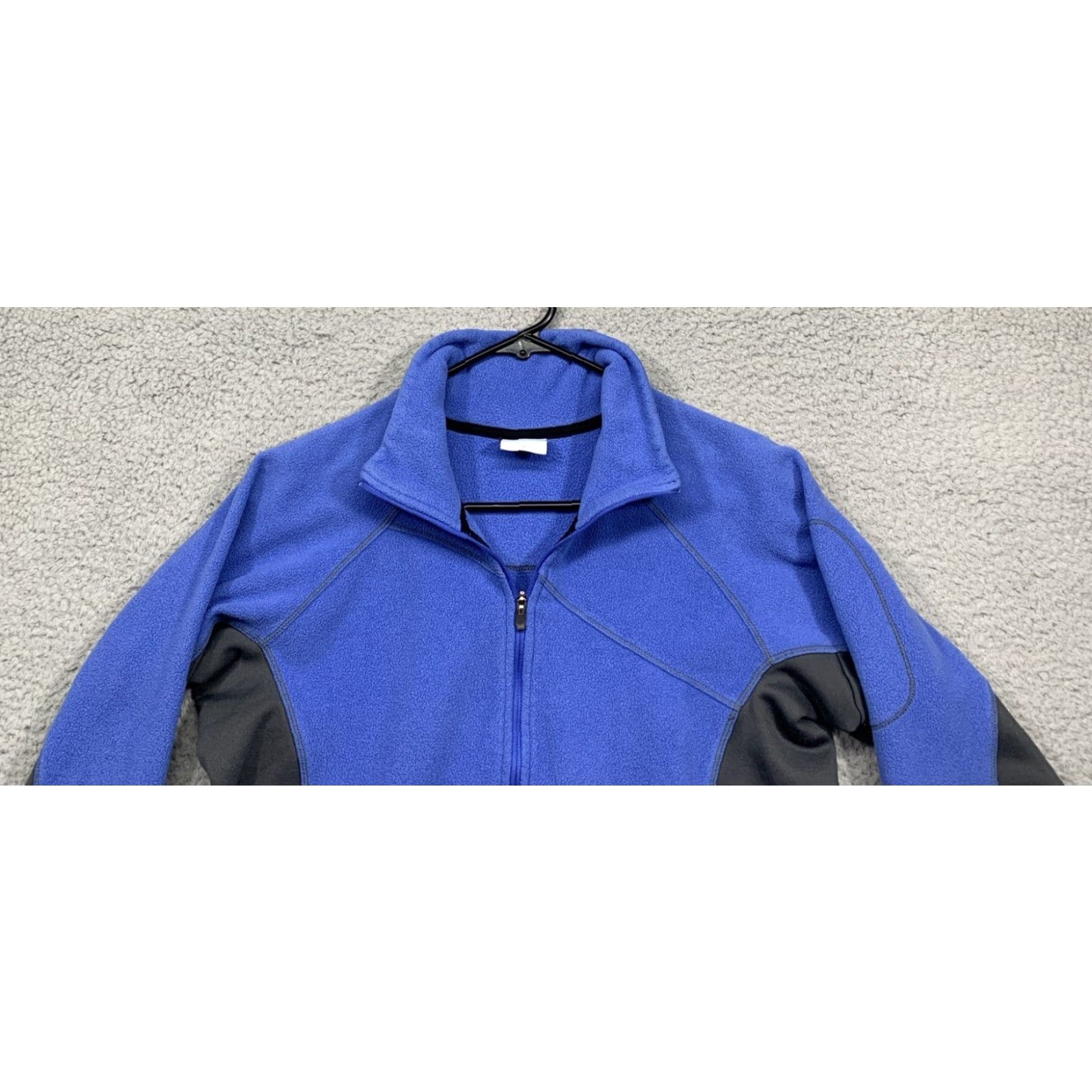 Vintage Columbia Fleece 1/2 Zip Pullover Sweatshirt Lightweight Women’s M Blue & Black Size M / US 6-8 / IT 42-44 - 2 Thumbnail