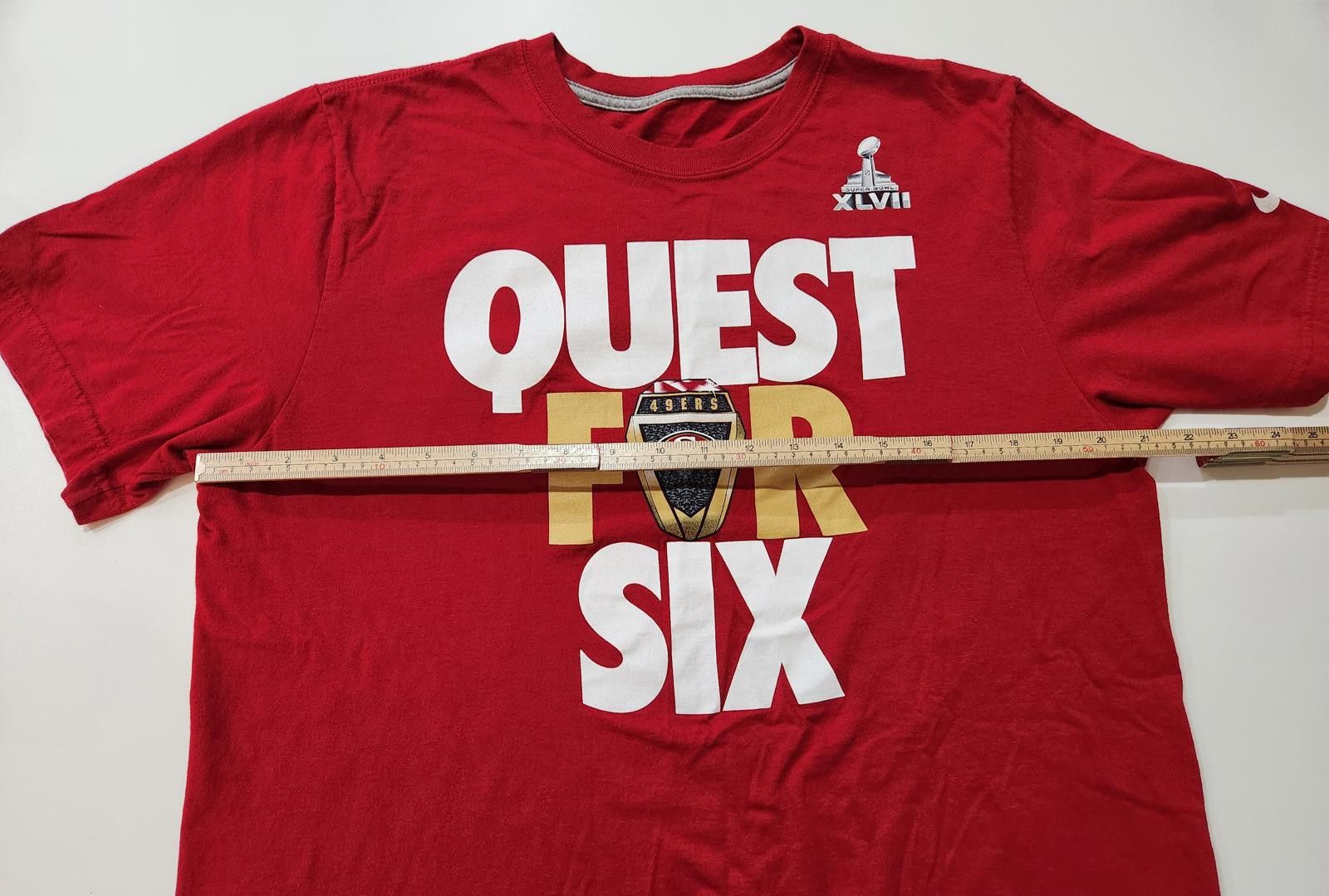 Nike Nike San Francisco 49ers Quest for Six XLVII Large Tees Size US L / EU 52-54 / 3 - 3 Thumbnail