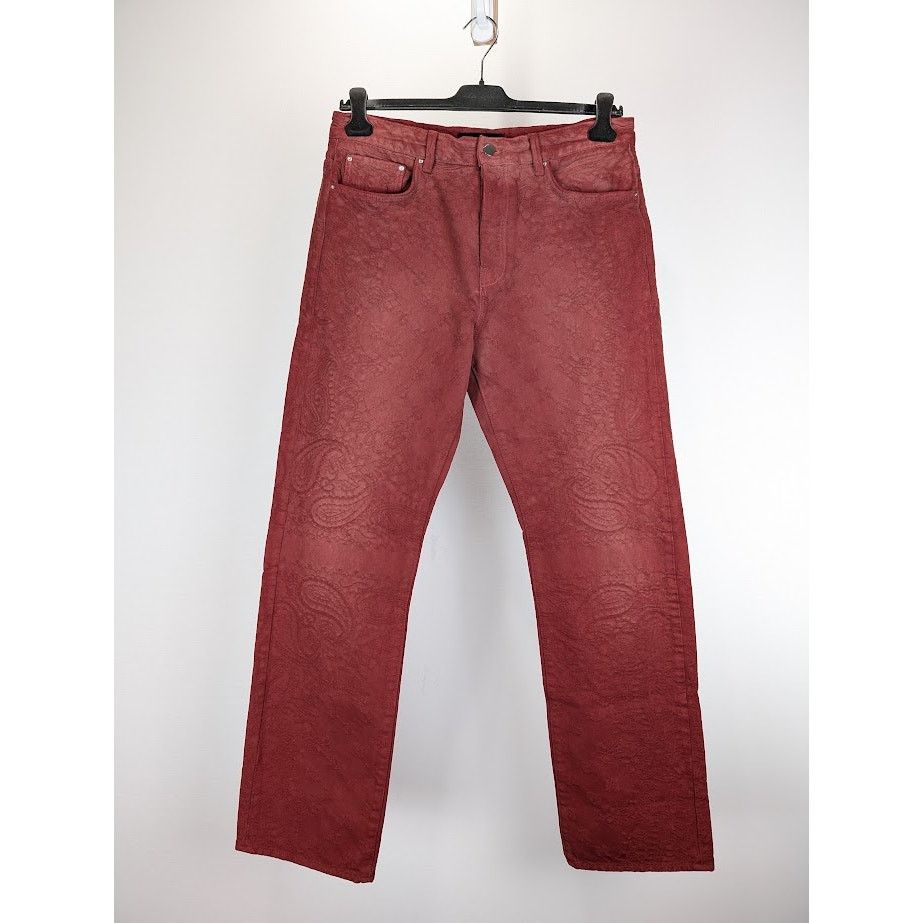 Amiri o1rshd1 Bandana Jacquard Pant in Sun Dried Tomato Size US 32 / EU 48 - 1 Thumbnail