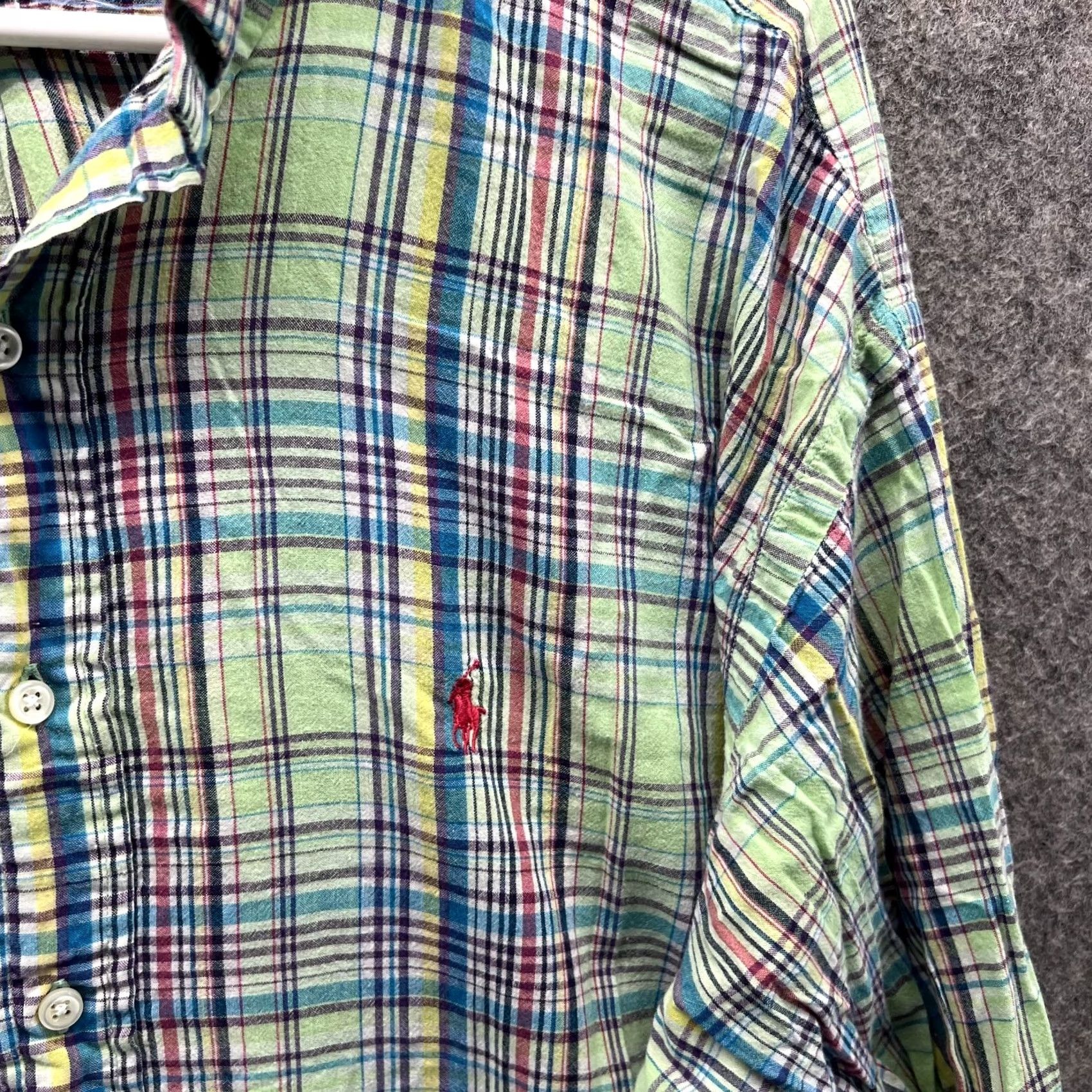 Ralph Lauren VINTAGE Ralph Lauren Shirt Men XXL Green Blue Plaid Button-Down Casual Preppy Modern Day Size US XXL / EU 58 / 5 - 5 Thumbnail