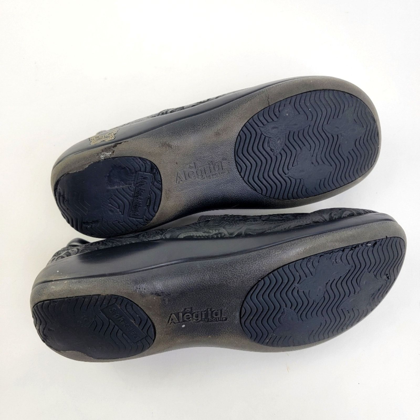 Designer Alegria Keli PRO Black Paisley Slip On Loafer Platform Clogs Size US 7 / IT 37 - 4 Thumbnail