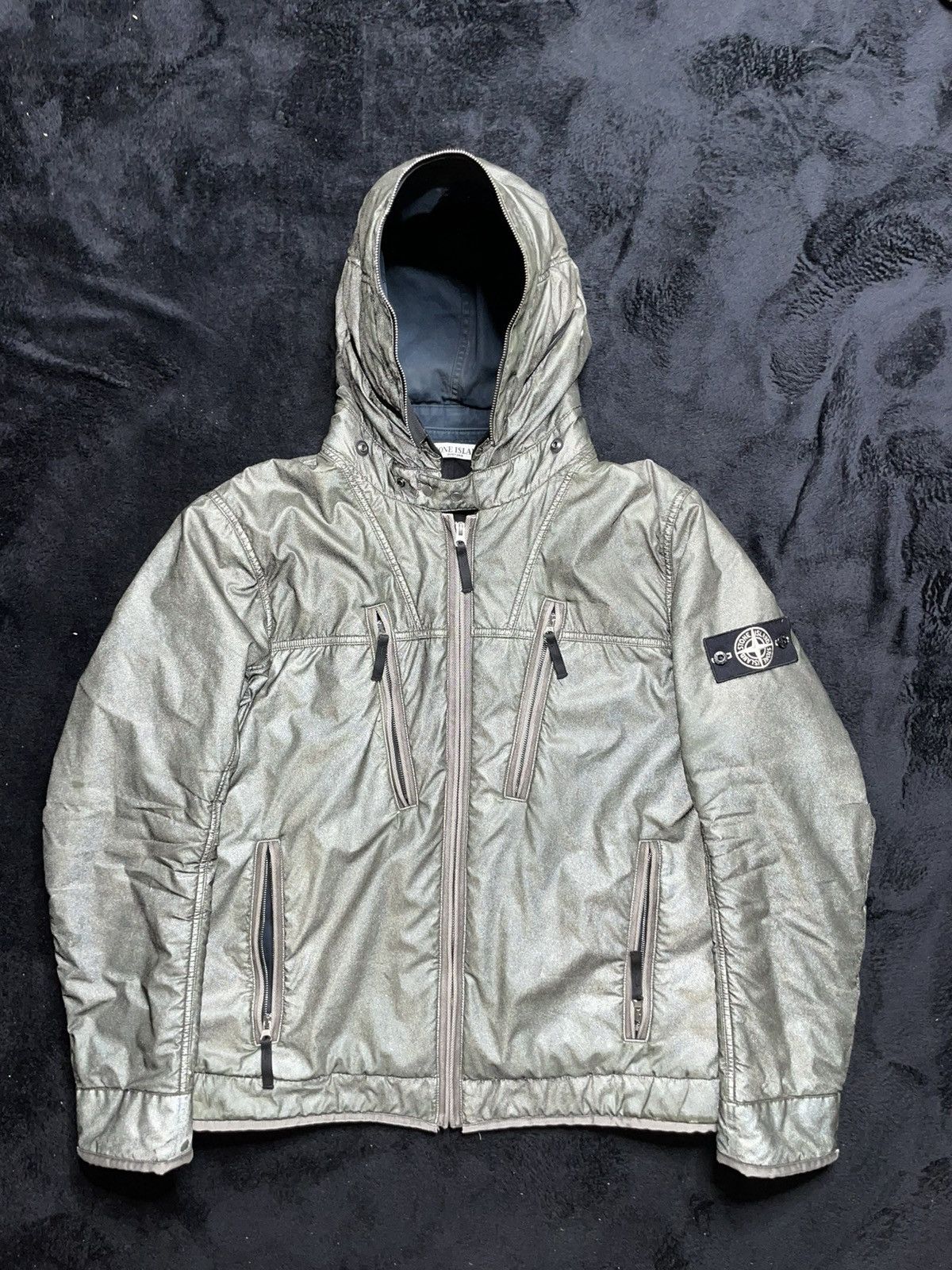 Stone Island AW2010 Archive Stone Island Liquid Reflective Bomber Jacket Size US XL / EU 56 / 4 - 1 Thumbnail