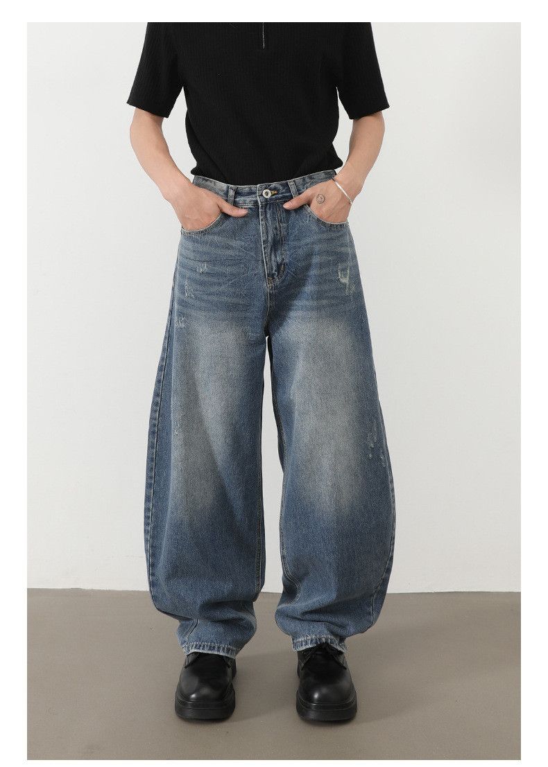 Vintage American street men's loose straight wide-leg scimitar jeans Size US 32 / EU 48 - 1 Thumbnail