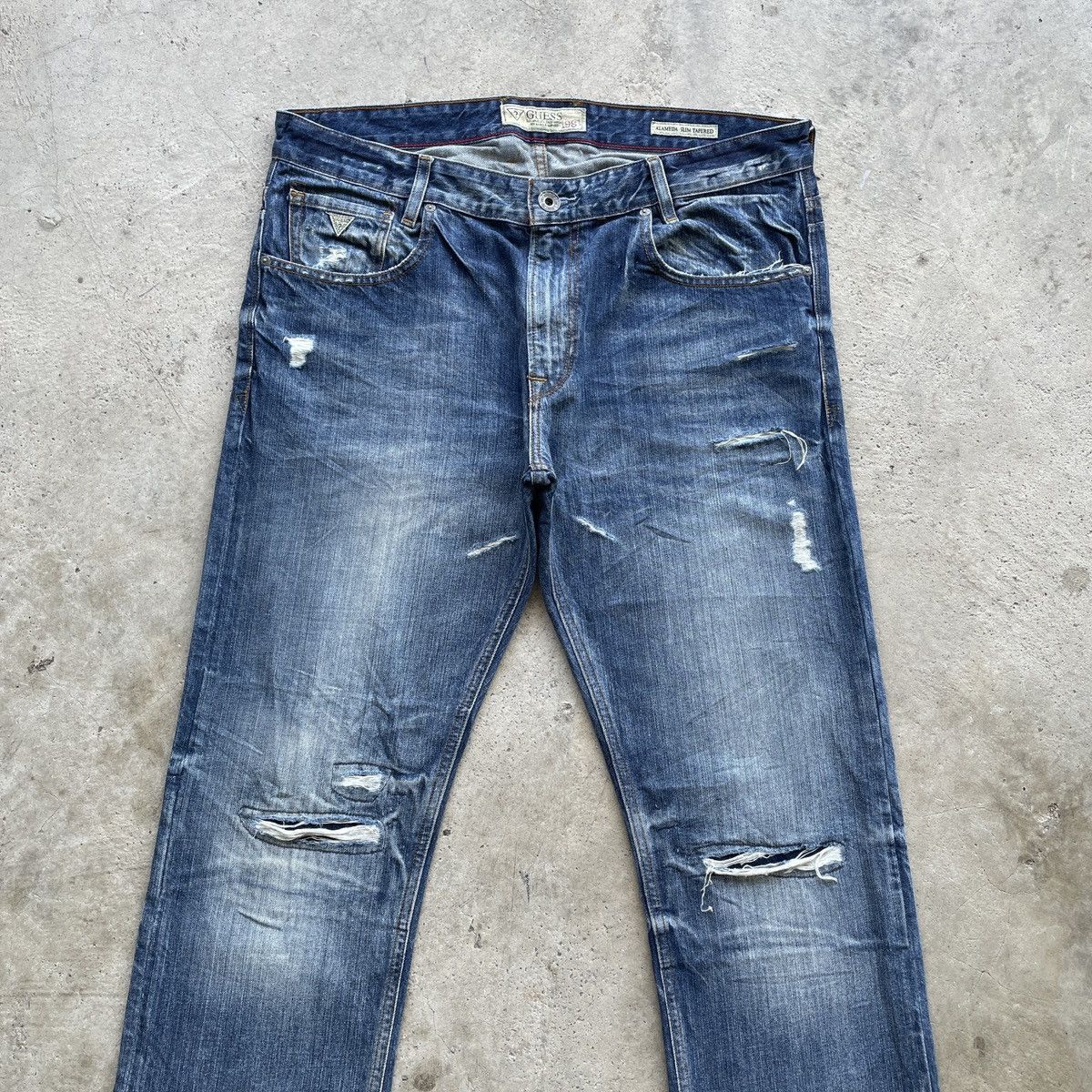 Guess Vintage Guess Faded Jeans Distressed Denim Pants W37x34 Size US 37 - 4 Thumbnail