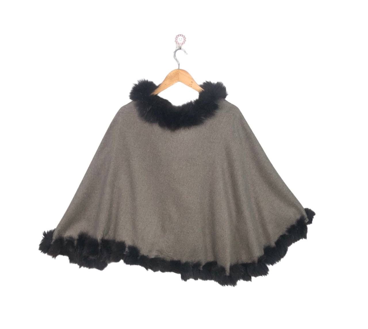 Cloak Avant Garde Japanese Brown Mohair Poncho Cloaks Capes Soft Size US M / EU 48-50 / 2 - 2 Thumbnail