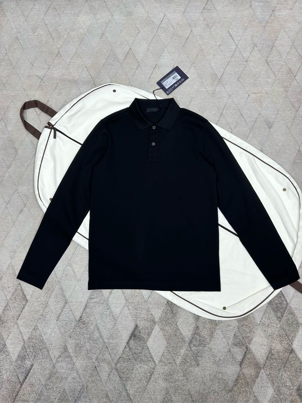Prada Prada Pique Long Sleeve Polo Size M Size US M / EU 48-50 / 2 - 1 Thumbnail