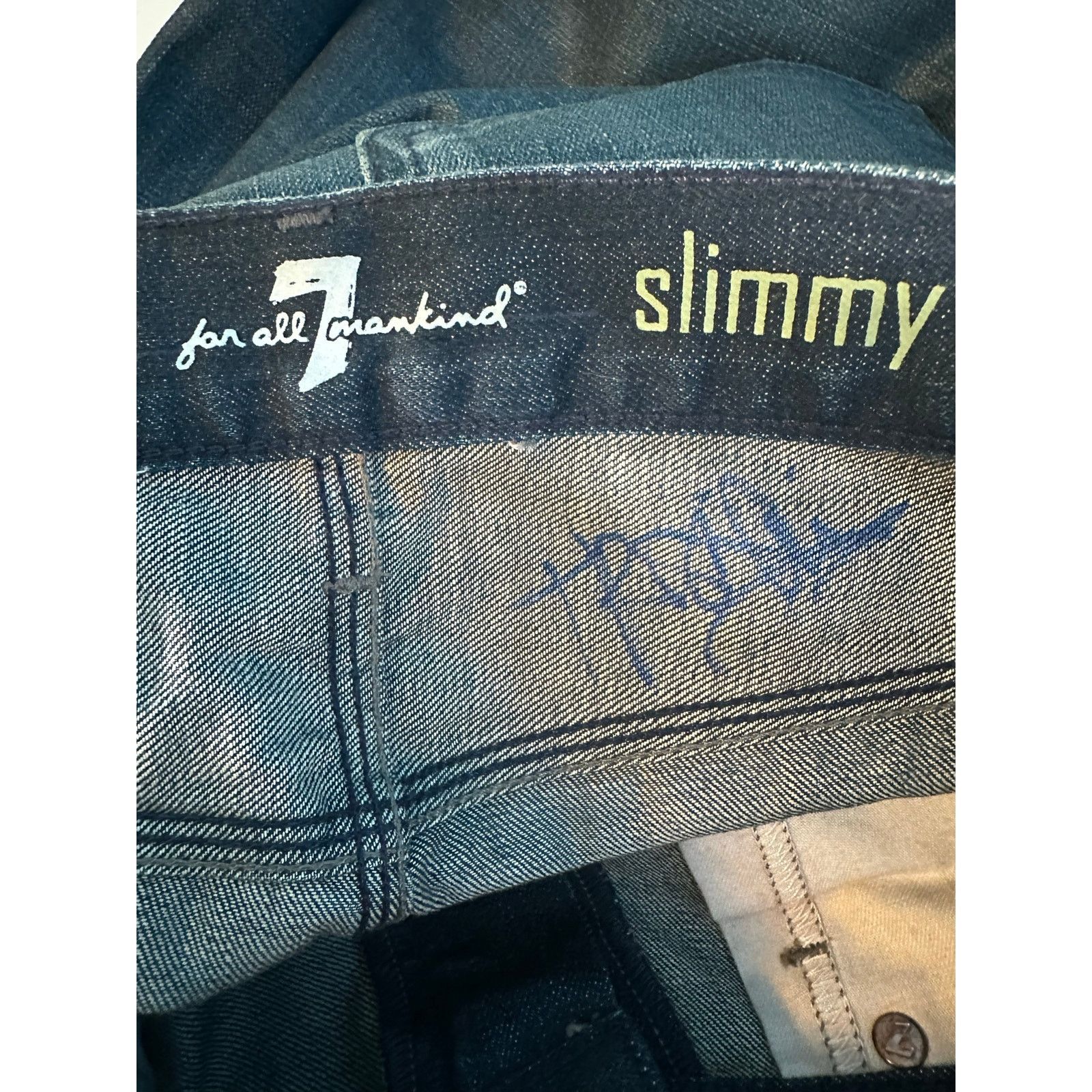 7 For All Mankind 7For All Mankind Slimmy blue coated jeans size 28 Size US 28 / EU 44 - 7 Thumbnail