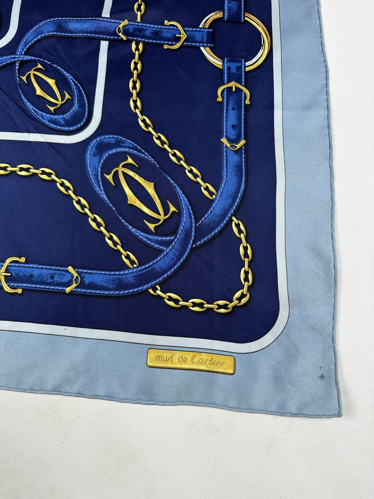Cartier Vintage Must De Cartier Silk Scarf Size ONE SIZE - 8 Thumbnail
