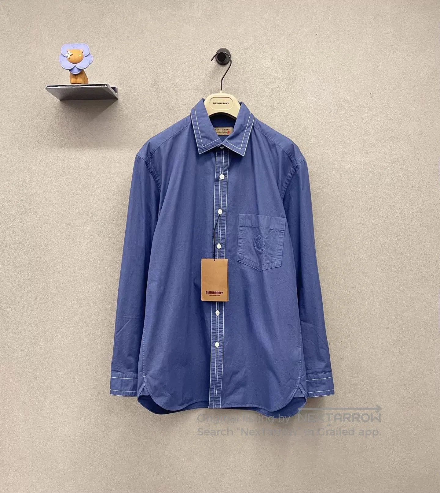 Burberry Blue Long Sleeve Button-Up Shirt Size M. Size US M / EU 48-50 / 2 - 1 Thumbnail