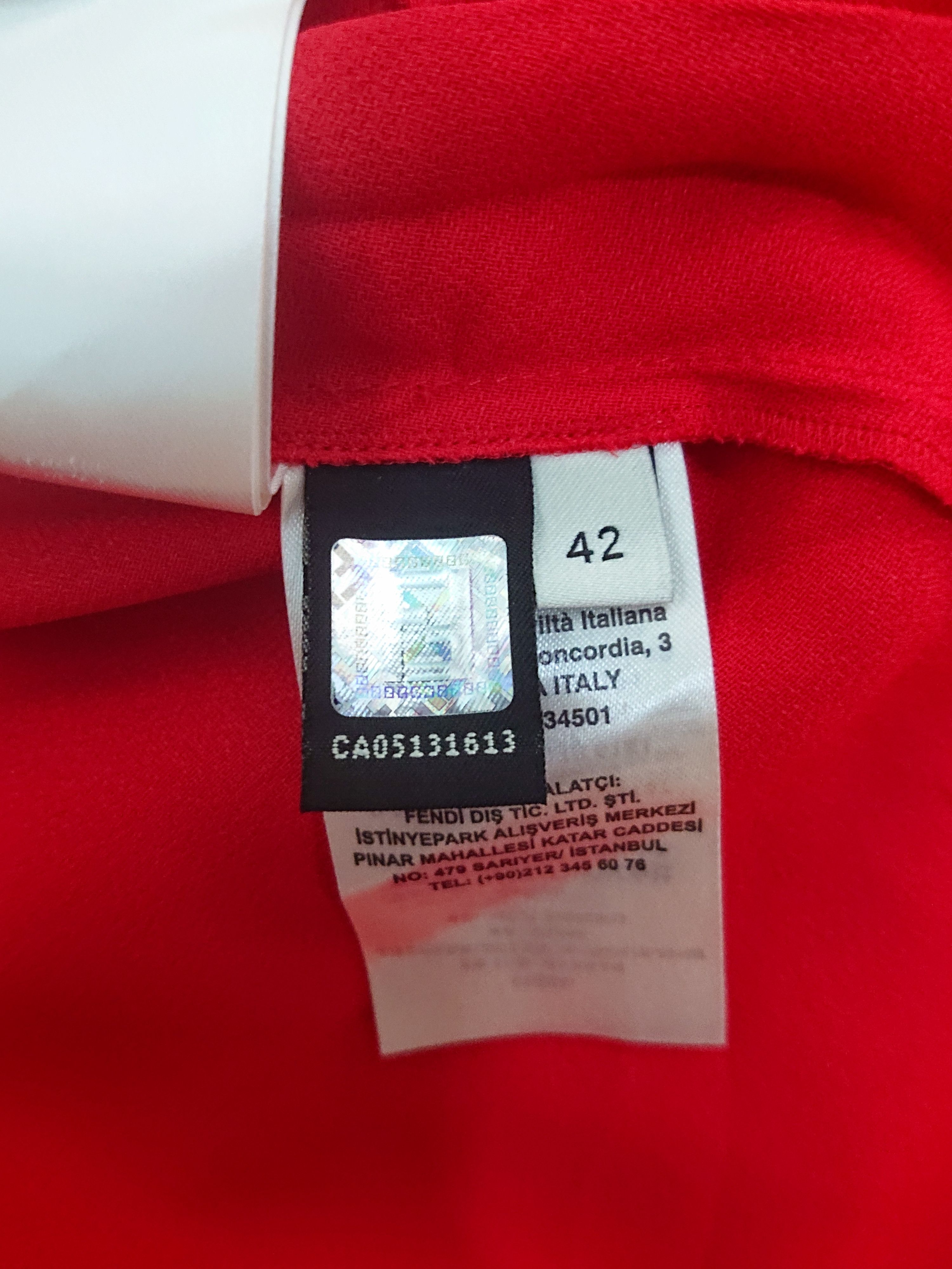 Fendi FENDI Pleat-side Tie-neck Satin Mini Dress In Red Size M / US 6-8 / IT 42-44 - 9 Thumbnail