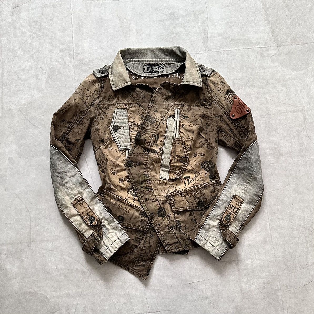 00s Napoleon Military Jacket Tattoo Faded Ed Hardy Vibe