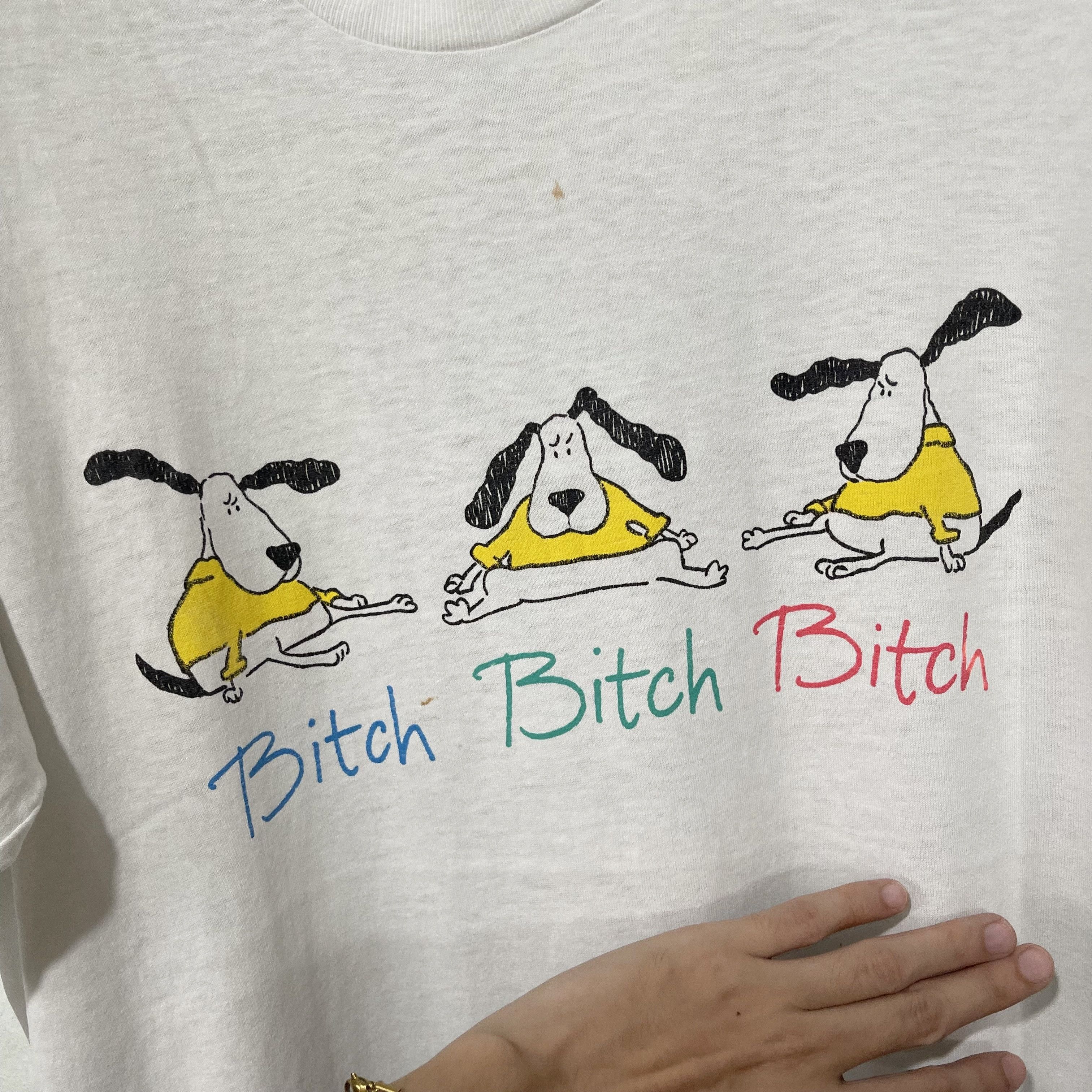 Vintage Vintage 90s Bitch Dog T-Shirt Size US L / EU 52-54 / 3 - 2 Thumbnail