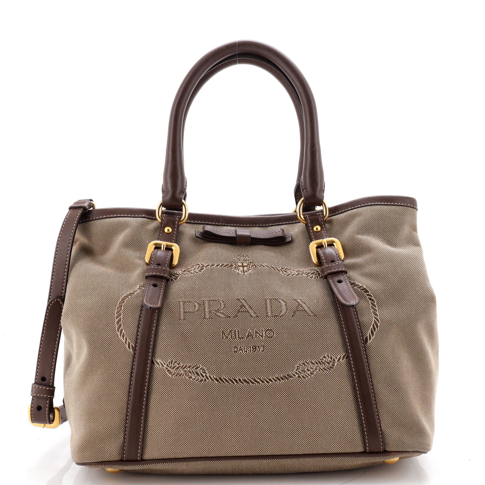Prada Logo Convertible Tote Size ONE SIZE - 1 Thumbnail