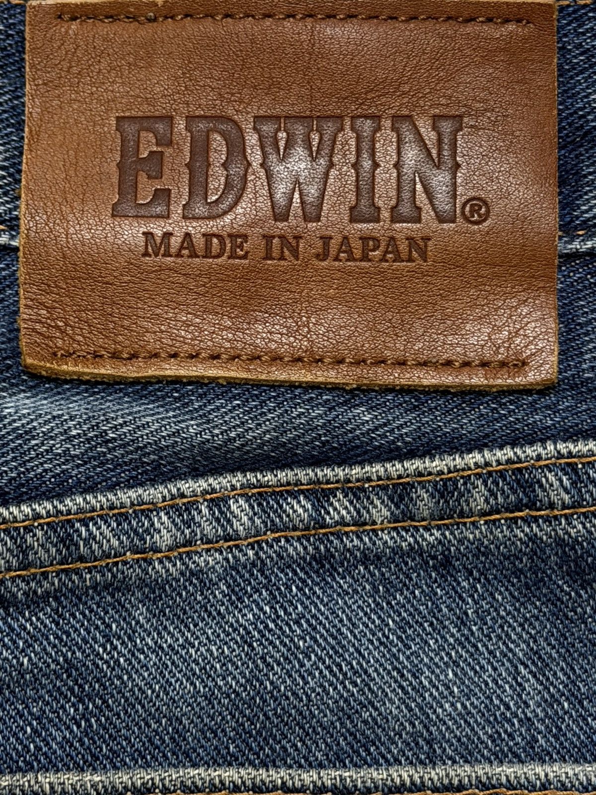 Edwin Vintage 90s Japan Edwin Blue Mud Wash Whiskers Distress Size US 32 / EU 48 - 6 Thumbnail