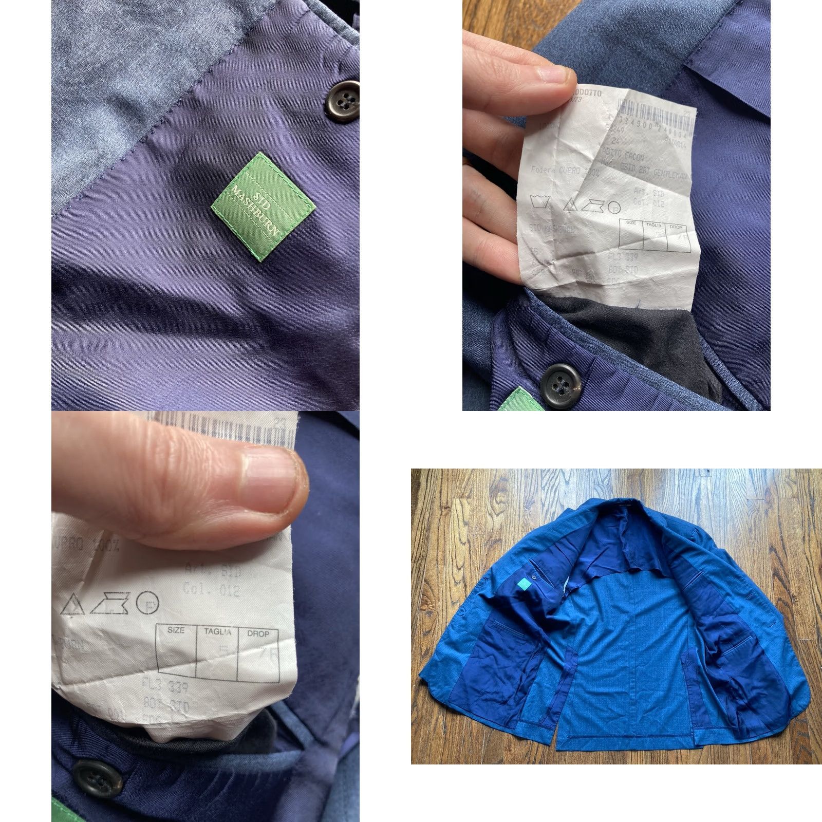 Sid Mashburn Sid Mashburn Blazer Mens 42 Wool Blue Unstructured Sports Coat 100% Wool Read 40R Made In Italy Size 42R - 9 Thumbnail
