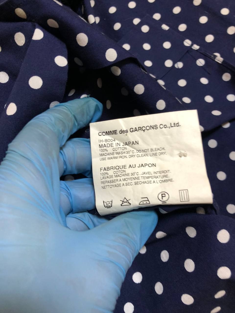 Comme des Garcons CDG Comme Des Garcons Button Up Shirt Polka Dot Blue Size XS / US 0-2 / IT 36-38 - 4 Thumbnail