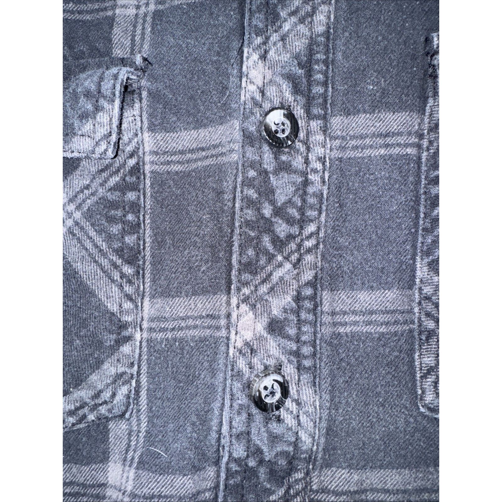 Vintage Voyager Thermal Lined Flannel Shirt Black Gray Plaid USA L Size US L / EU 52-54 / 3 - 4 Thumbnail