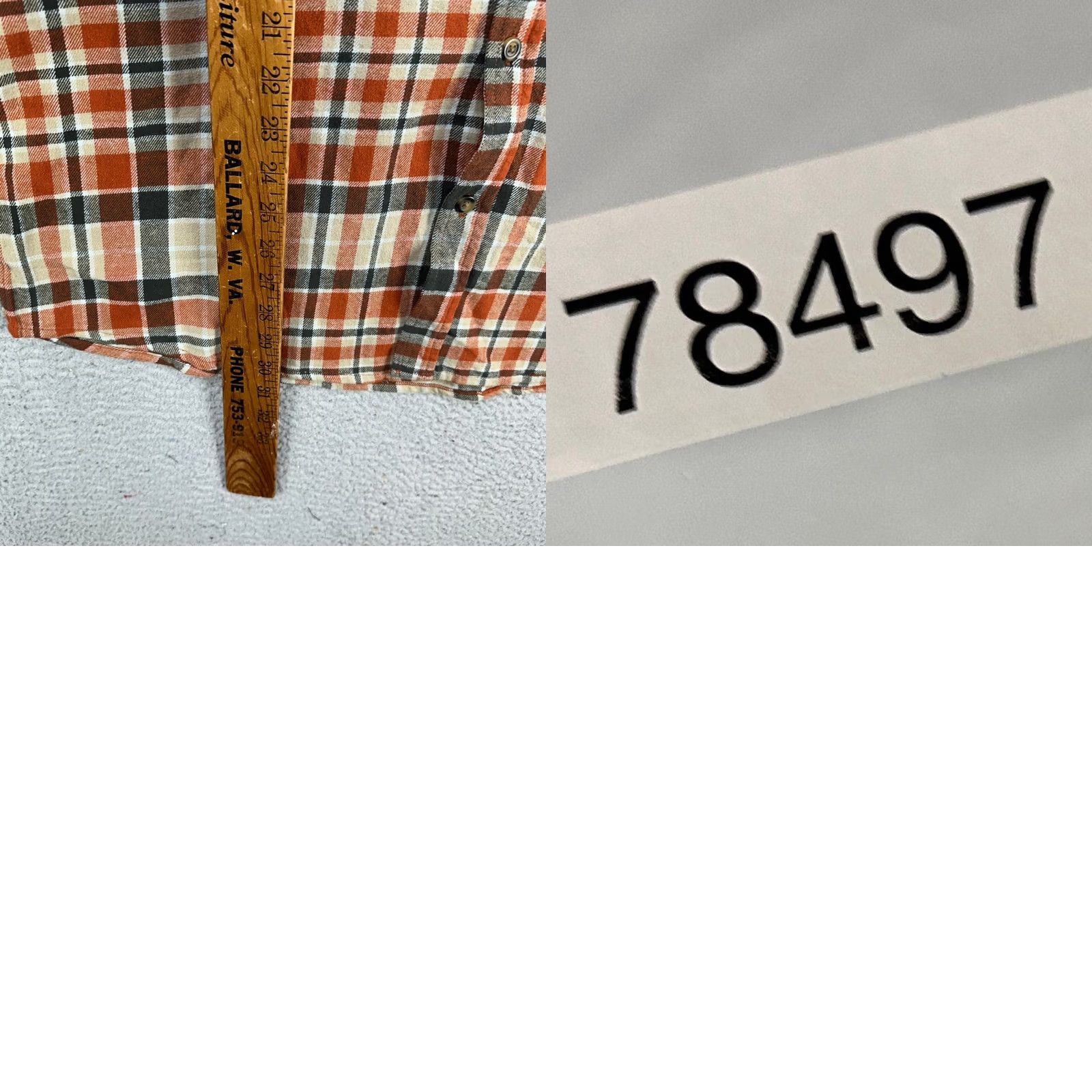 Eddie Bauer Eddie Bauer Flannel Shirt Mens XL Orange Gray Plaid Button Up Pocket Cotton NEW Size US XL / EU 56 / 4 - 8 Thumbnail