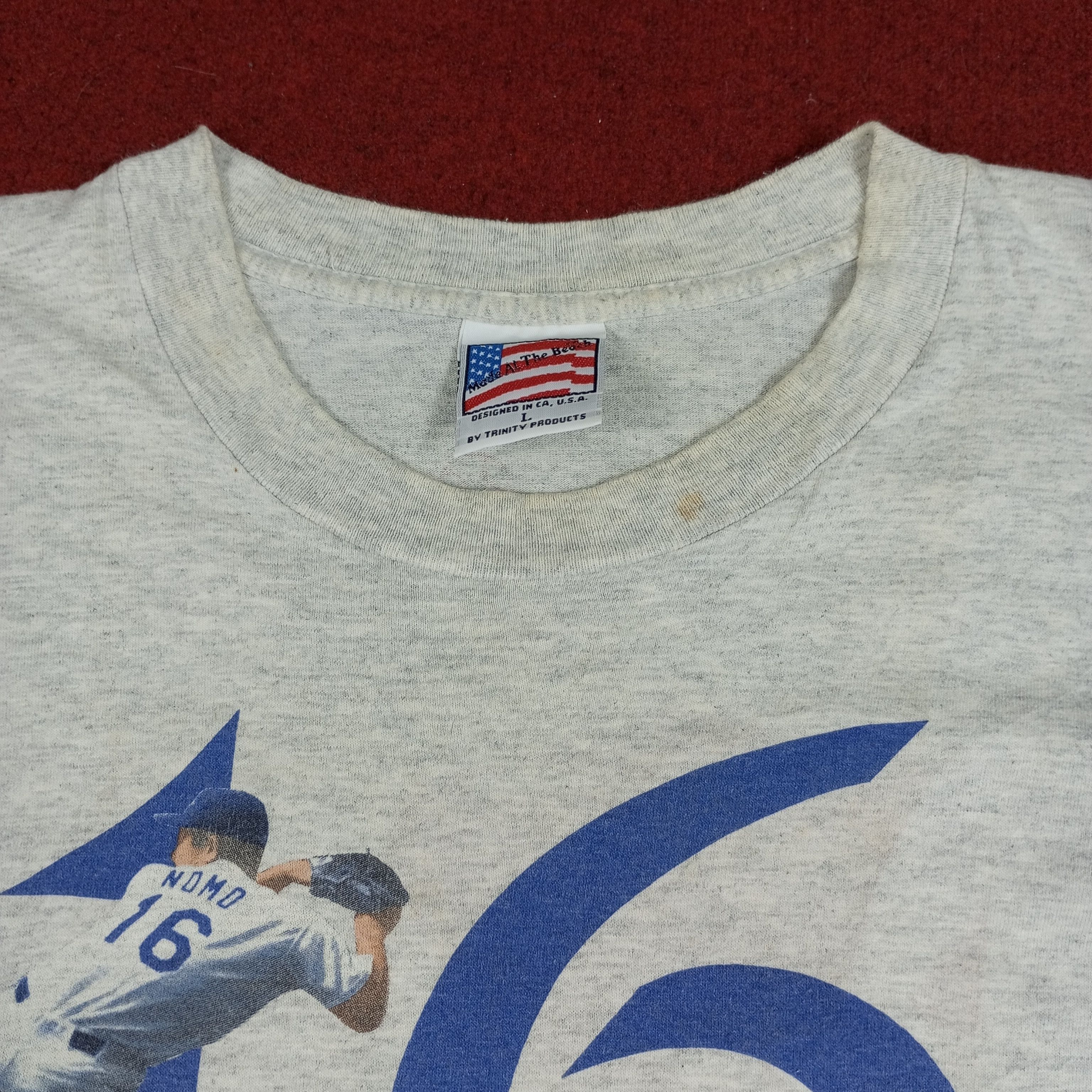 MLB × Vintage Hideo Nomo Baseball Player Vintage Tshirt Size US L / EU 52-54 / 3 - 5 Thumbnail