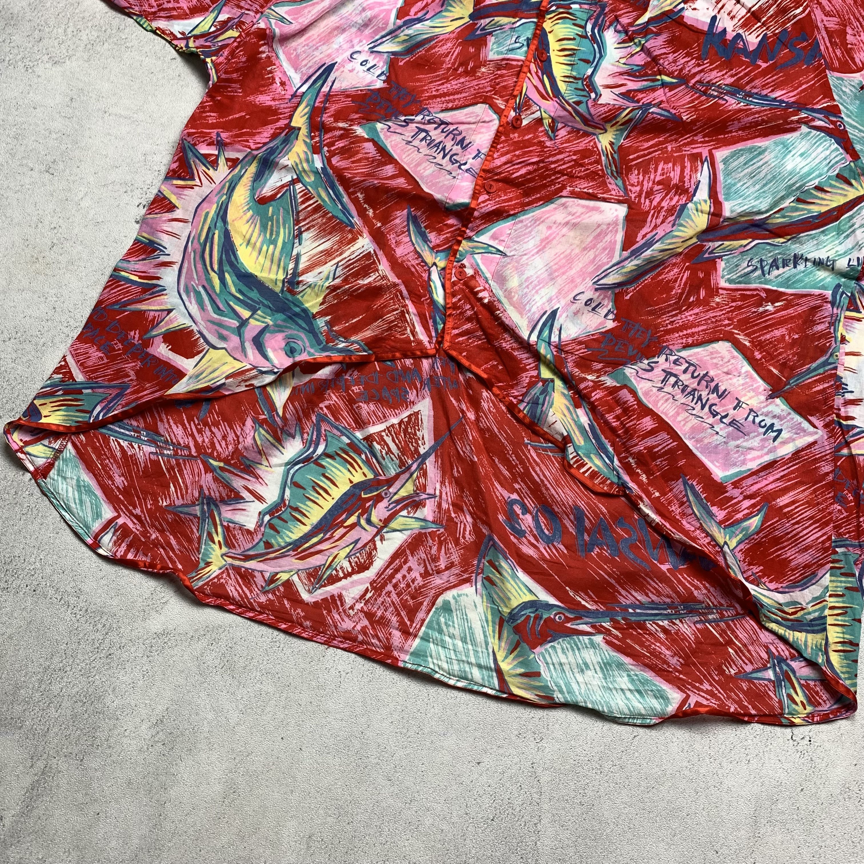 Kansai Yamamoto Vintage Kansai O2 Marlin Printed Shirt Size US M / EU 48-50 / 2 - 4 Thumbnail