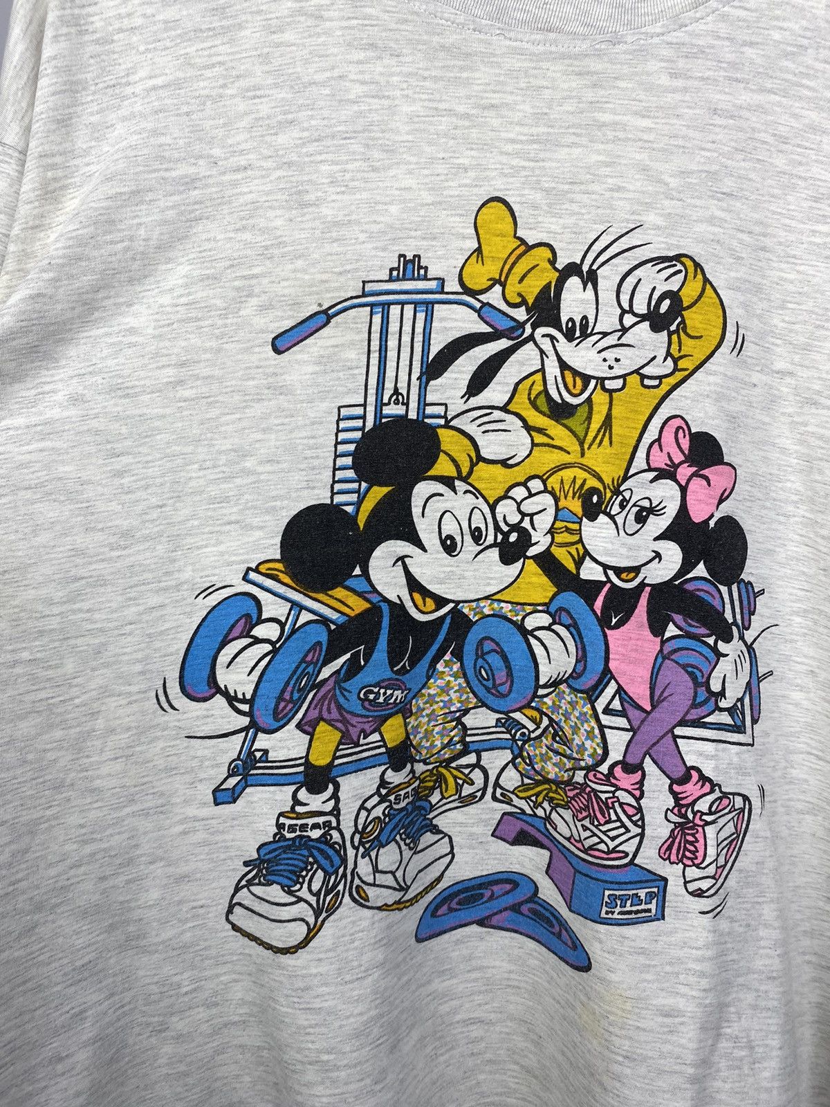 Disney × Vintage Vintage 90s Logo Team Gym Mickey Mouse T-shirt Size US L / EU 52-54 / 3 - 7 Thumbnail