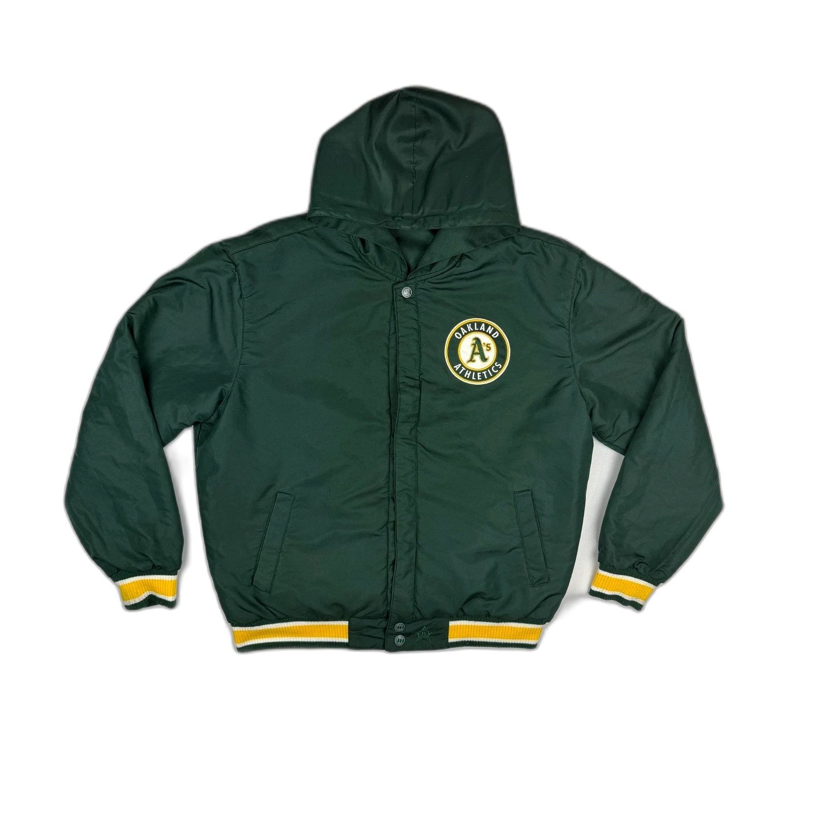 Vintage Oakland Athletics JH Design Reversible Varsity Jacket Green Size US L / EU 52-54 / 3 - 6 Thumbnail