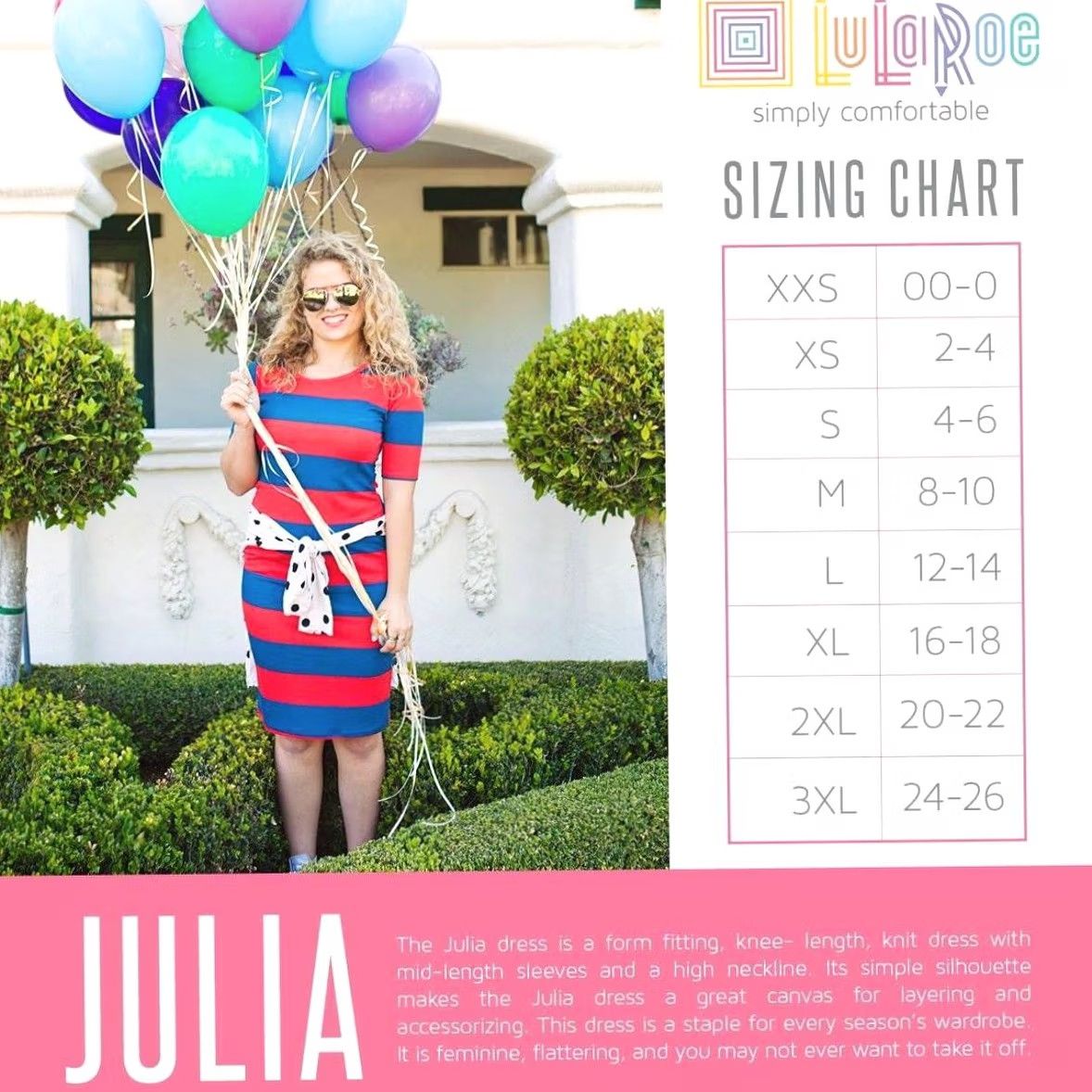 Vintage Lularoe Julia Dress Small Blue Geometric Abstract Bodycon LLR Womens Dress Size S / US 4 / IT 40 - 7 Thumbnail