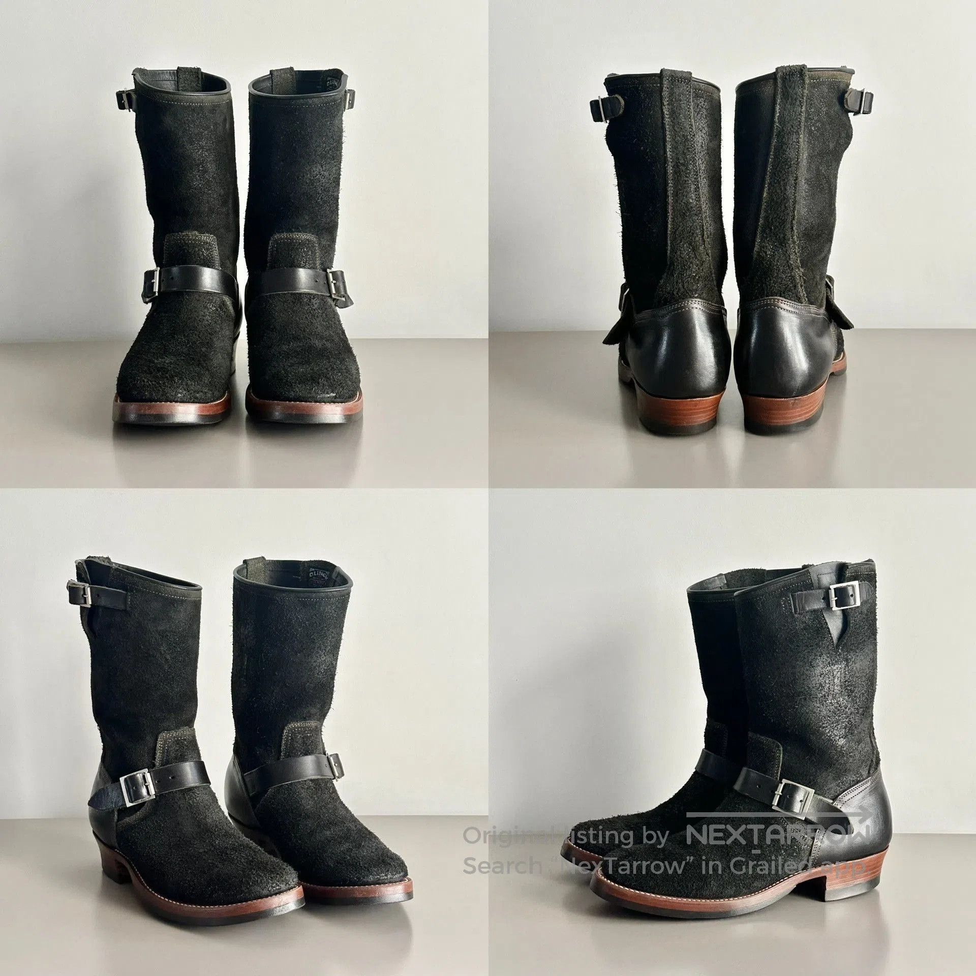 Clinch Boots Clinch x BSW Black Roughout Engineer Boots. Size US 9 / EU 42 - 2 Thumbnail
