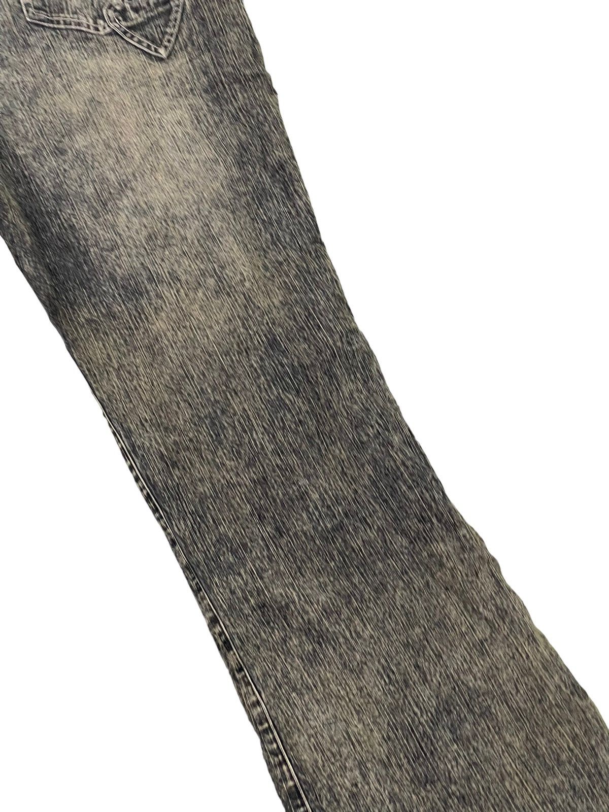 Japanese Brand Flare Jeans Jouer Aux Echecs Faded Stretch Thin Denim 7🟦9 Size US 35 - 17 Thumbnail