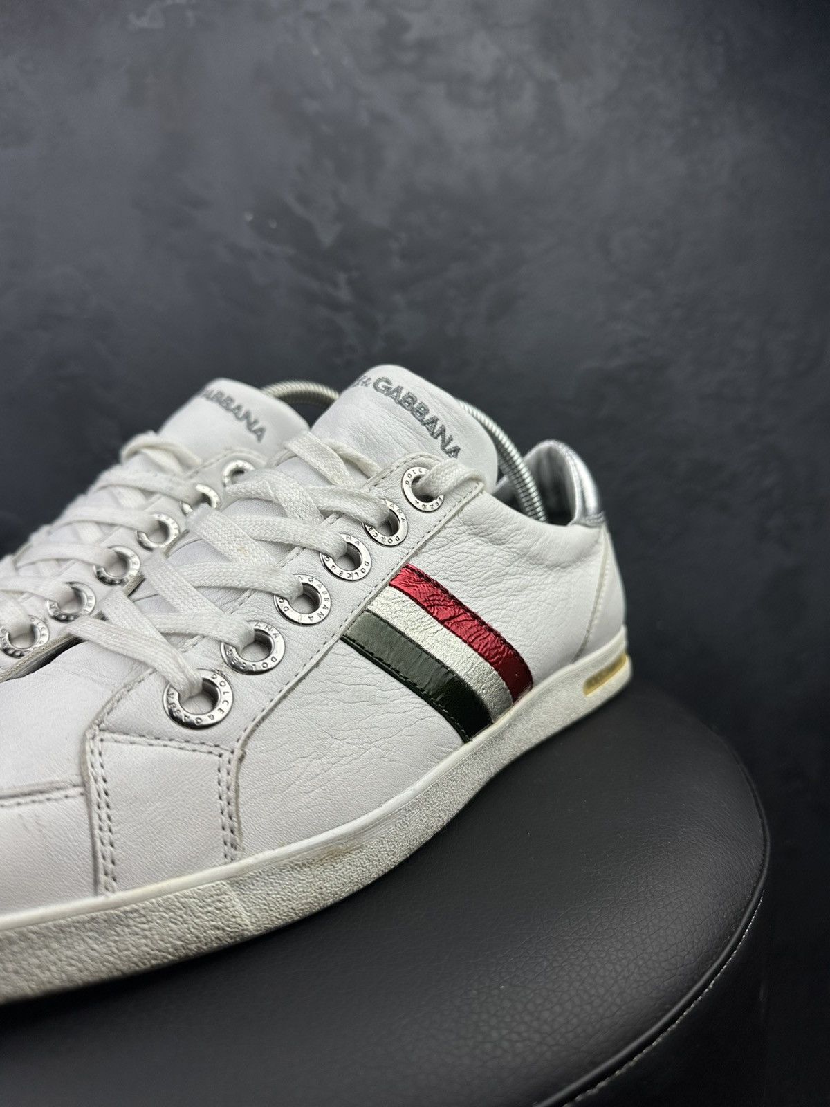 Dolce & Gabbana Dolce & Gabbana Men Leather Low-Top Sneakers Size US 7.5 / EU 40-41 - 2 Thumbnail