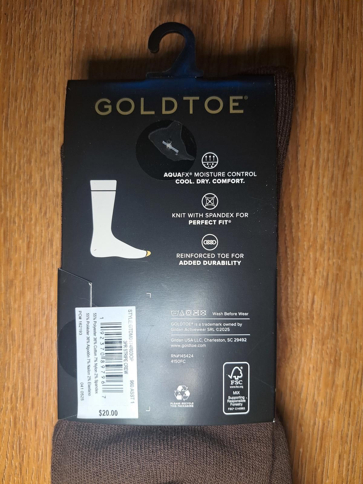 Other NEW Goldtoe 3 Pair Crew Socks 6-12.5 Brown Multicolor Size ONE SIZE - 3 Thumbnail