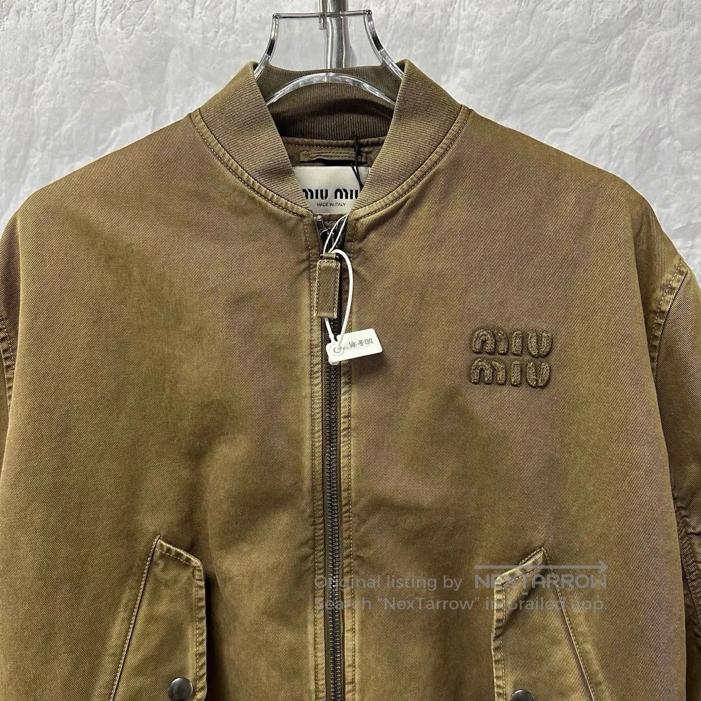 Miu Miu Miu Miu SS24 Embroidered Zip Cotton Coat. Size S / US 4 / IT 40 - 3 Thumbnail