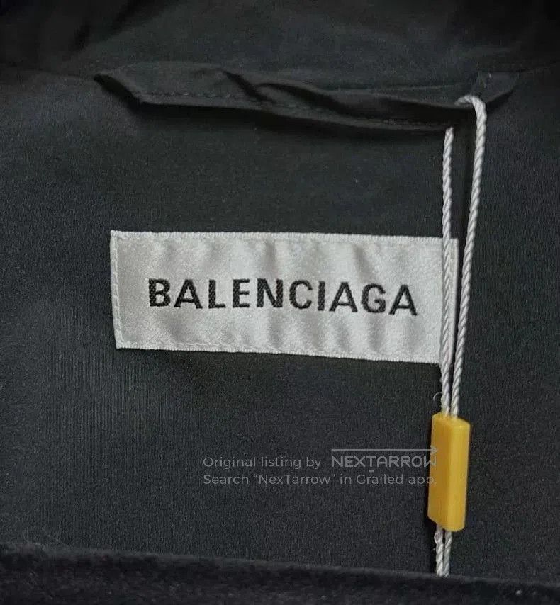Balenciaga Balenciaga Black Back Logo Long Coat. Size US XS / EU 42 / 0 - 5 Thumbnail