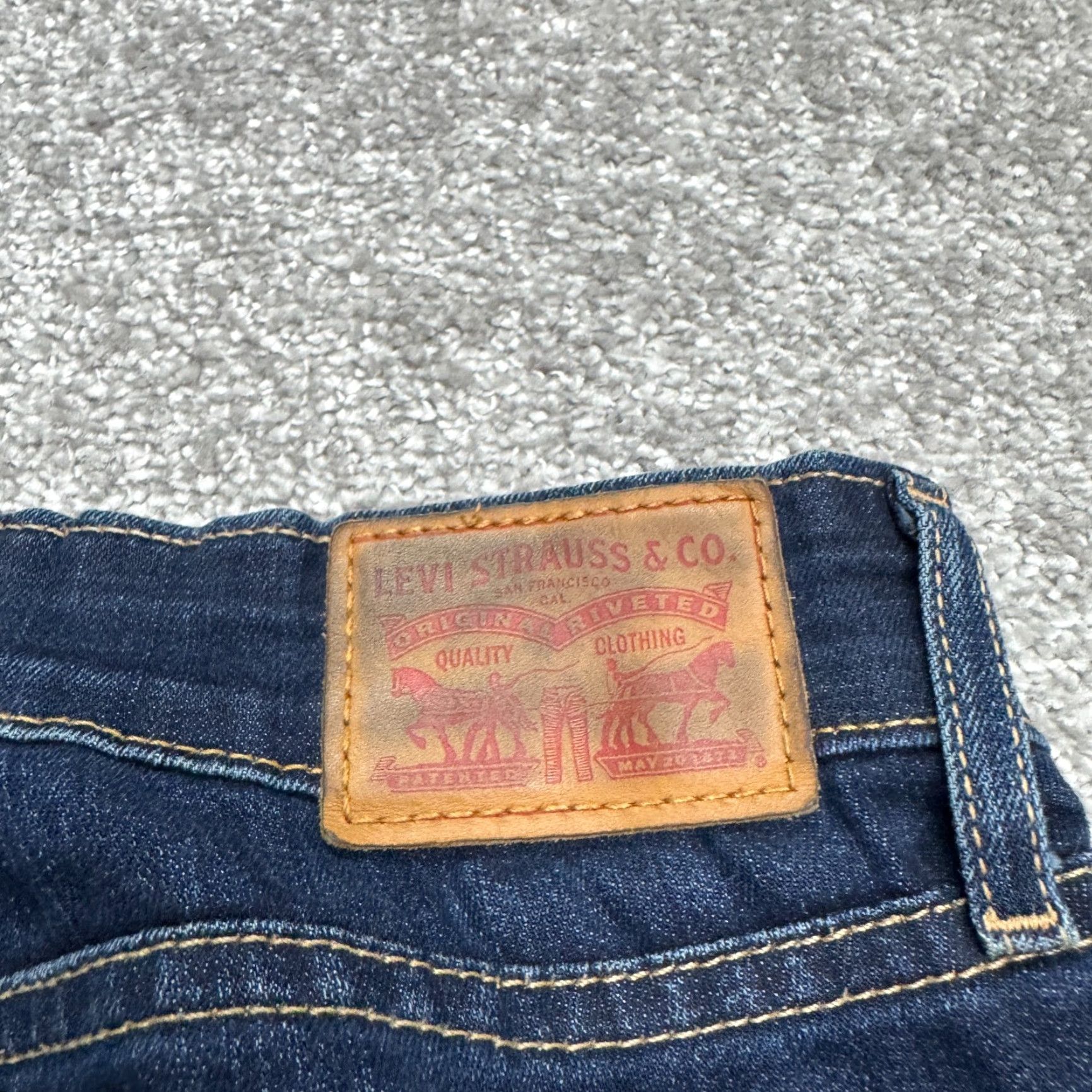 Levi's Levi's 715 Bootcut Mid Rise Denim Jeans Womens 32 Blue Dark Wash Stretch Casual Size 24" / US 00 / IT 34 - 7 Thumbnail