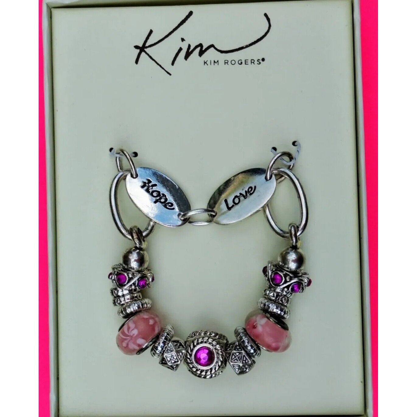 Designer Kim Rogers Bangle Bracelet Silver Tone Jewelry Inspiration C Size ONE SIZE - 3 Thumbnail
