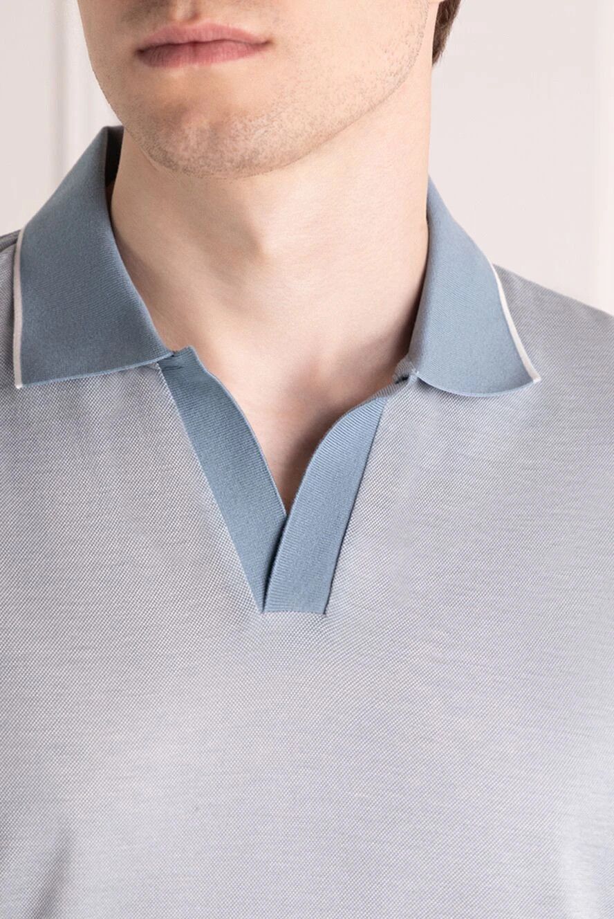 Loro Piana o1srvl11e0924 Oxford Polo Shirt in Grey Size US M / EU 48-50 / 2 - 3 Thumbnail
