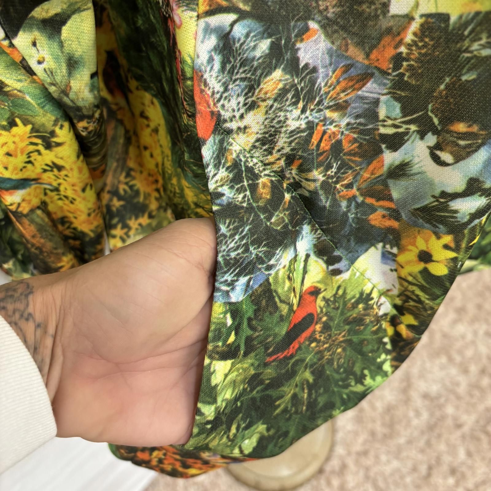 Other Vtg 70s homesewn floral foliage & birds dagger collar blouse Size M / US 6-8 / IT 42-44 - 4 Thumbnail