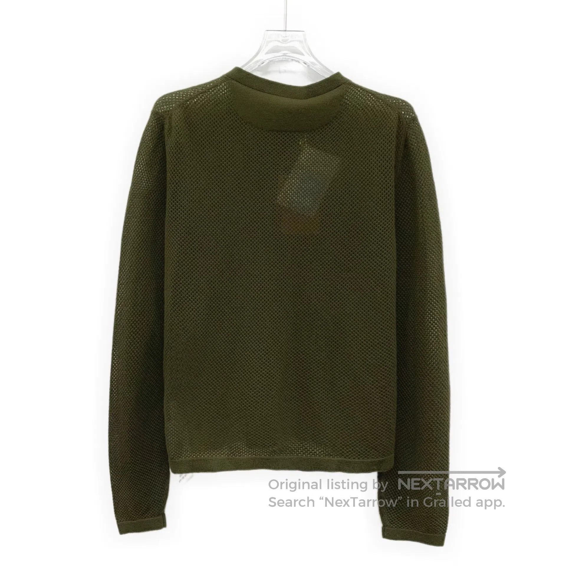 Loro Piana LORO PIANA Moss green round neck lace cashmere knitted swe Size S / US 4 / IT 40 - 2 Thumbnail