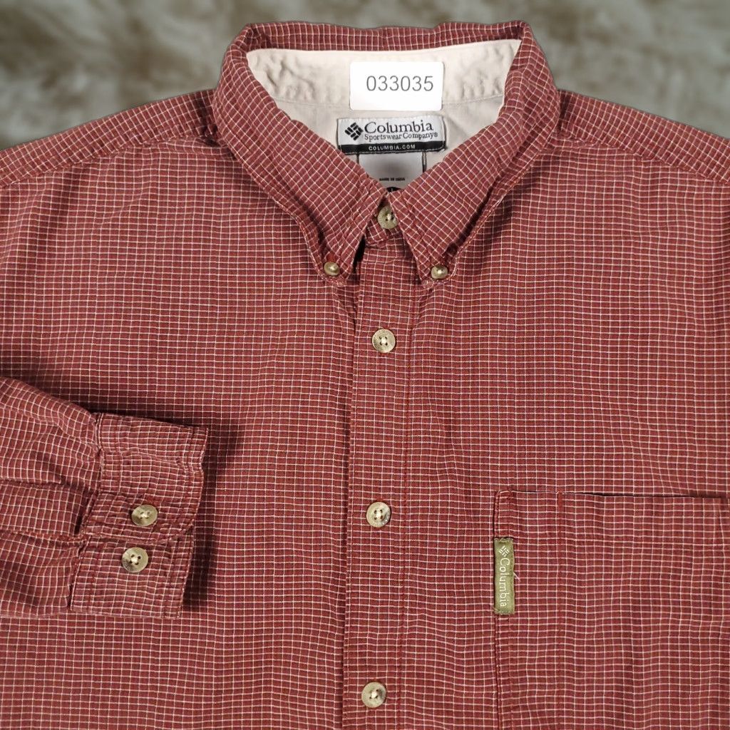 Vintage Columbia Shirt Mens Size Large Red Check Casual Button Up Long Sleeve Size US L / EU 52-54 / 3 - 1 Thumbnail