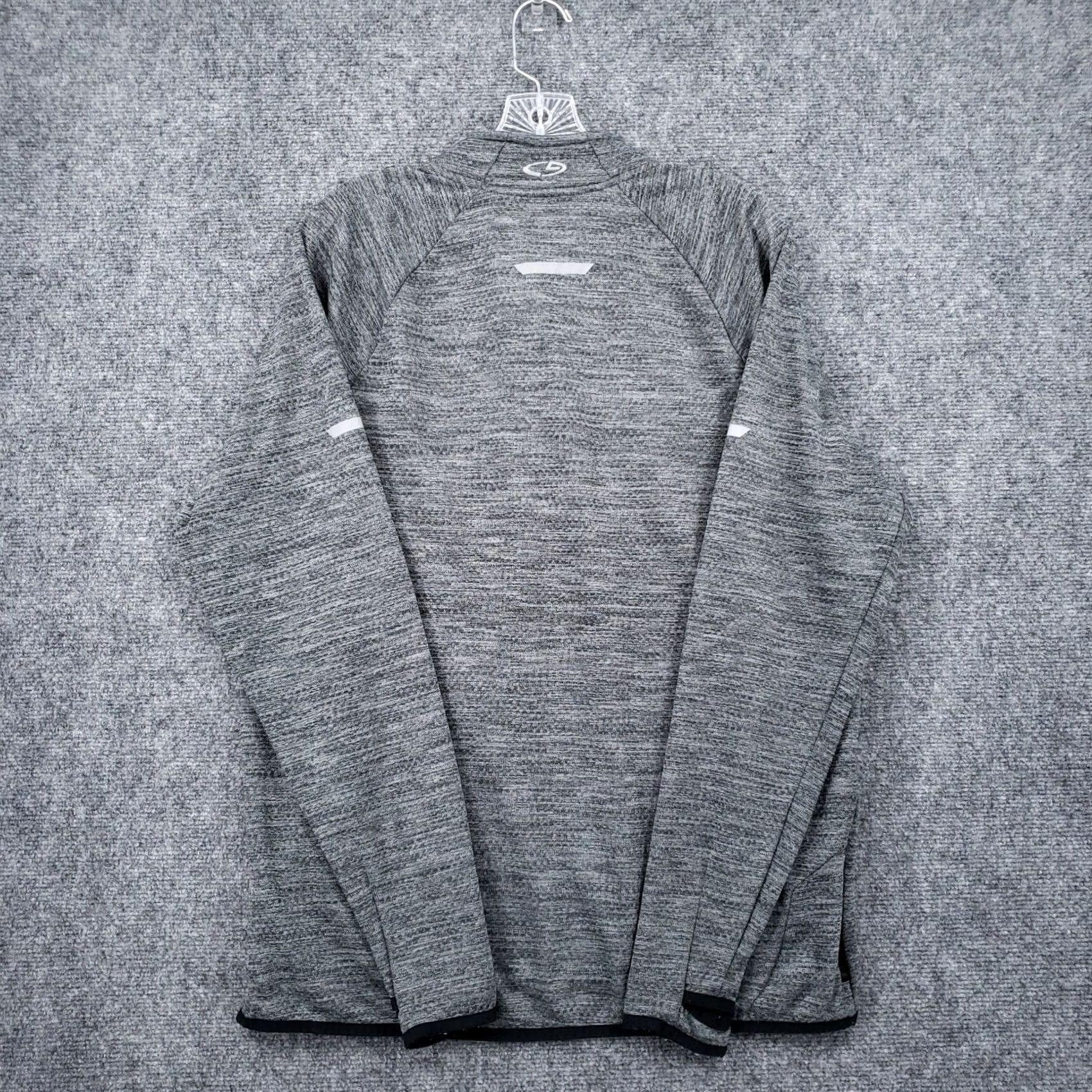 Champion Champion Jacket Men L Large Gray Heather Long Sleeve 1/4 Zip Activewear Duo Dry Size L / US 10 / IT 46 - 2 Thumbnail