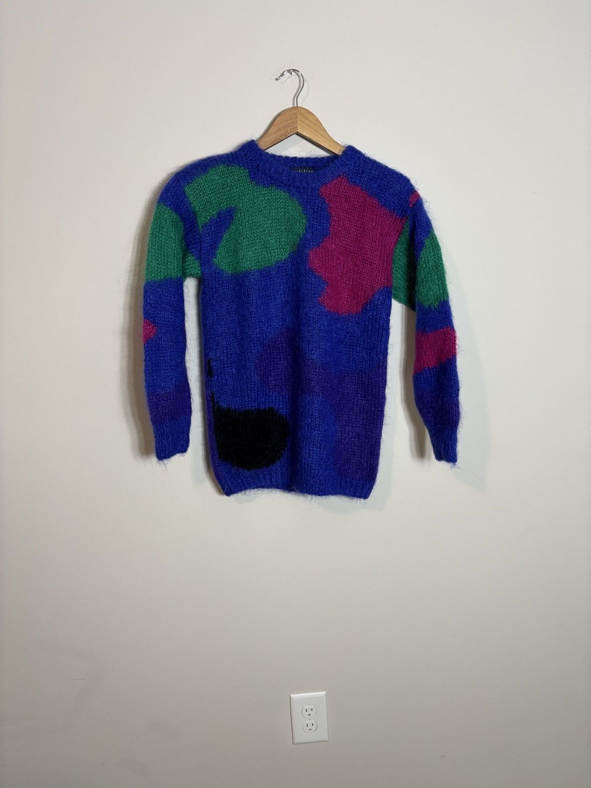 Nordstrom Vintage Nordstrom Neon Swirl Mohair Sweater Size XS / US 0-2 / IT 36-38 - 1 Thumbnail