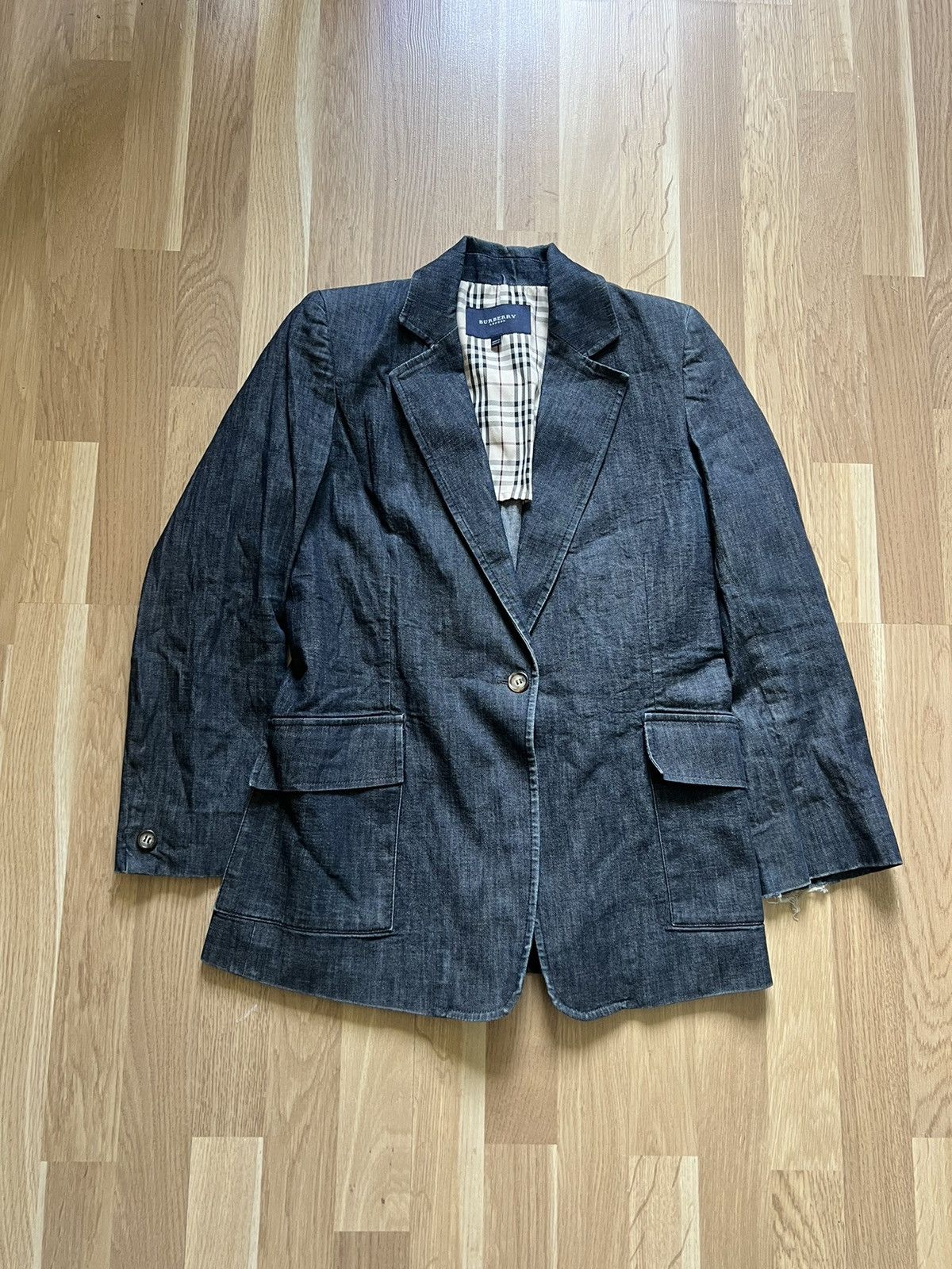 Burberry × Vintage Burberry vintage blazer plaid women avant garde 90s Size M / US 6-8 / IT 42-44 - 1 Thumbnail