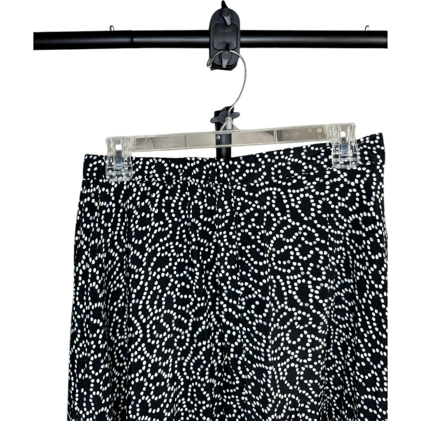 Cos Cos Cob Women's 14 Black White Gray Dot Print Skirt Size 36" / US 14 / IT 50 - 3 Thumbnail